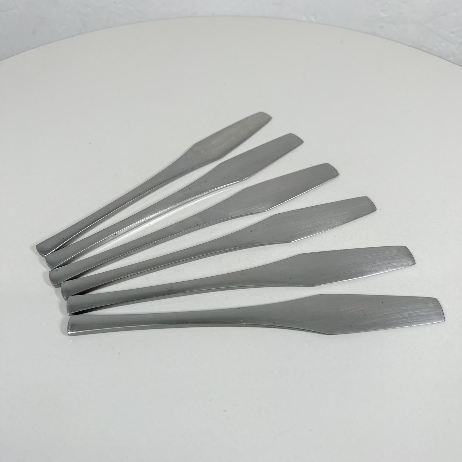 1950s Modern Dansk IHQ Set Of 6 Dinner Knives Odin Germany Jens 1950s-modern-dansk-ihq-set-of-6-dinner-knives-odin-germany-jens