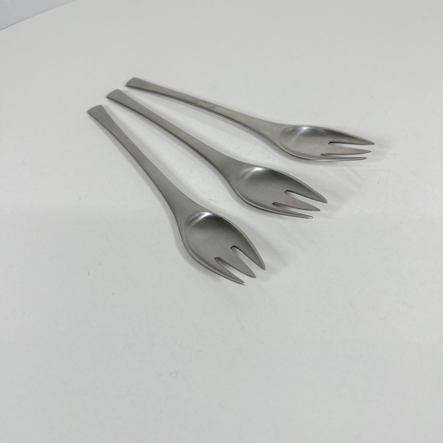 1950s Modern Dansk Set of 3 Small Forks Odin IHQ Jens Quistgaard Germany 1