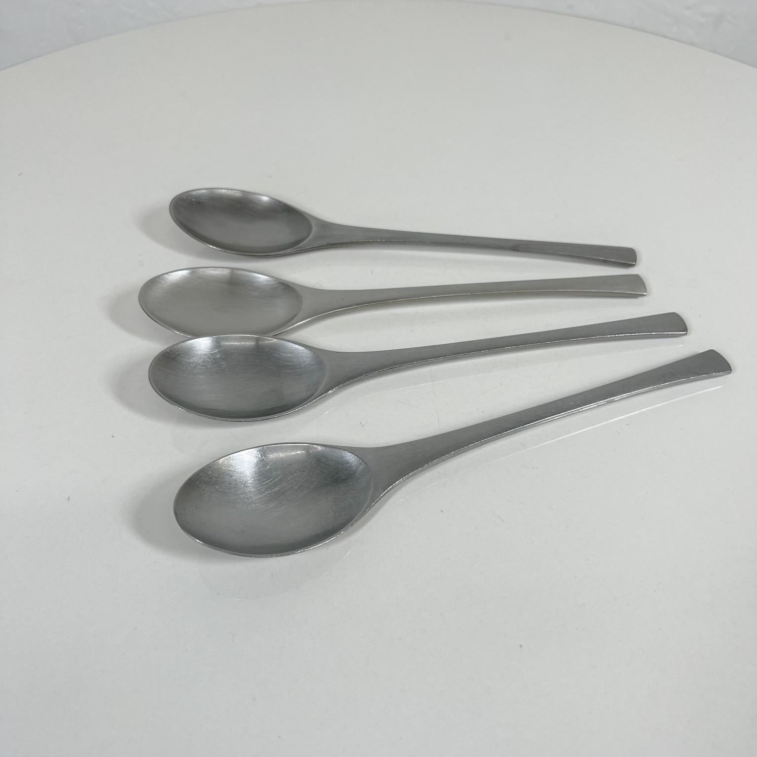 1950s Modern Dansk Set of Four Spoons Odin IHQ Jens Quistgaard Germany In Good Condition In Chula Vista, CA