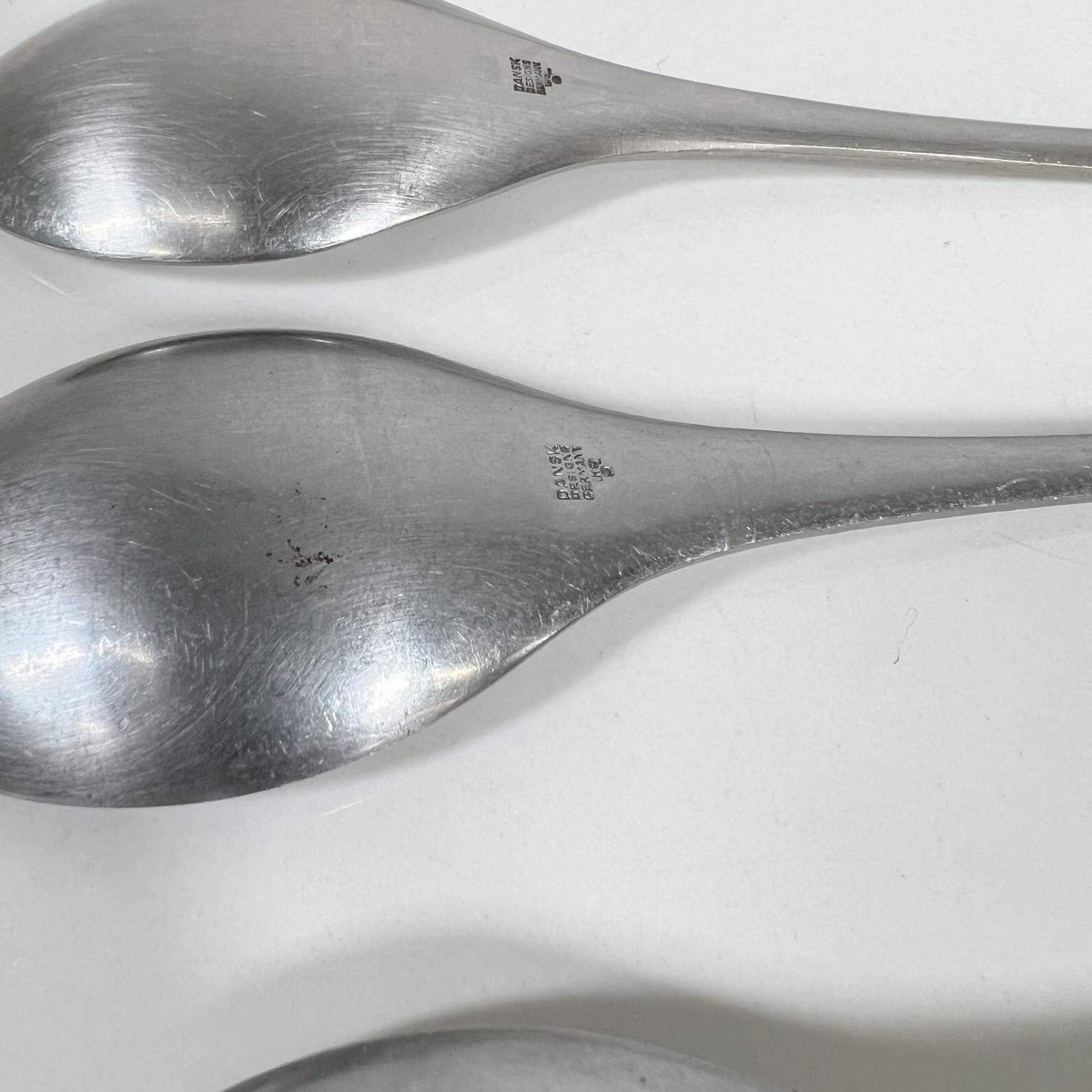 1950s Modern Dansk Set of Four Spoons Odin IHQ Jens Quistgaard Germany 1