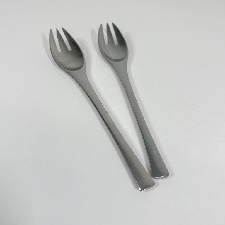 1950s Modern Dansk Set Of Two Forks Odin IHQ Jens Quistgaard Germany 1950s-modern-dansk-set-of-two-forks-odin-ihq-jens-quistgaard-germany