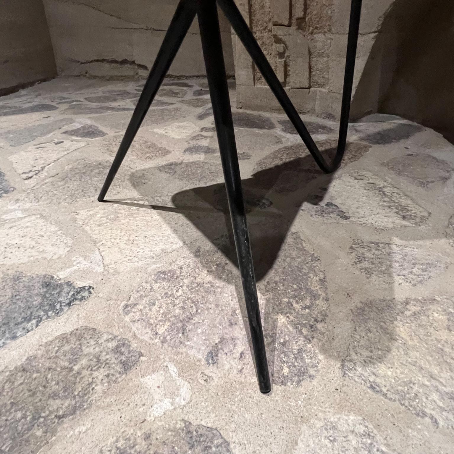 1950s Modern French Floor Mirror Marble & Metal Tripod Base from France For Sale 2