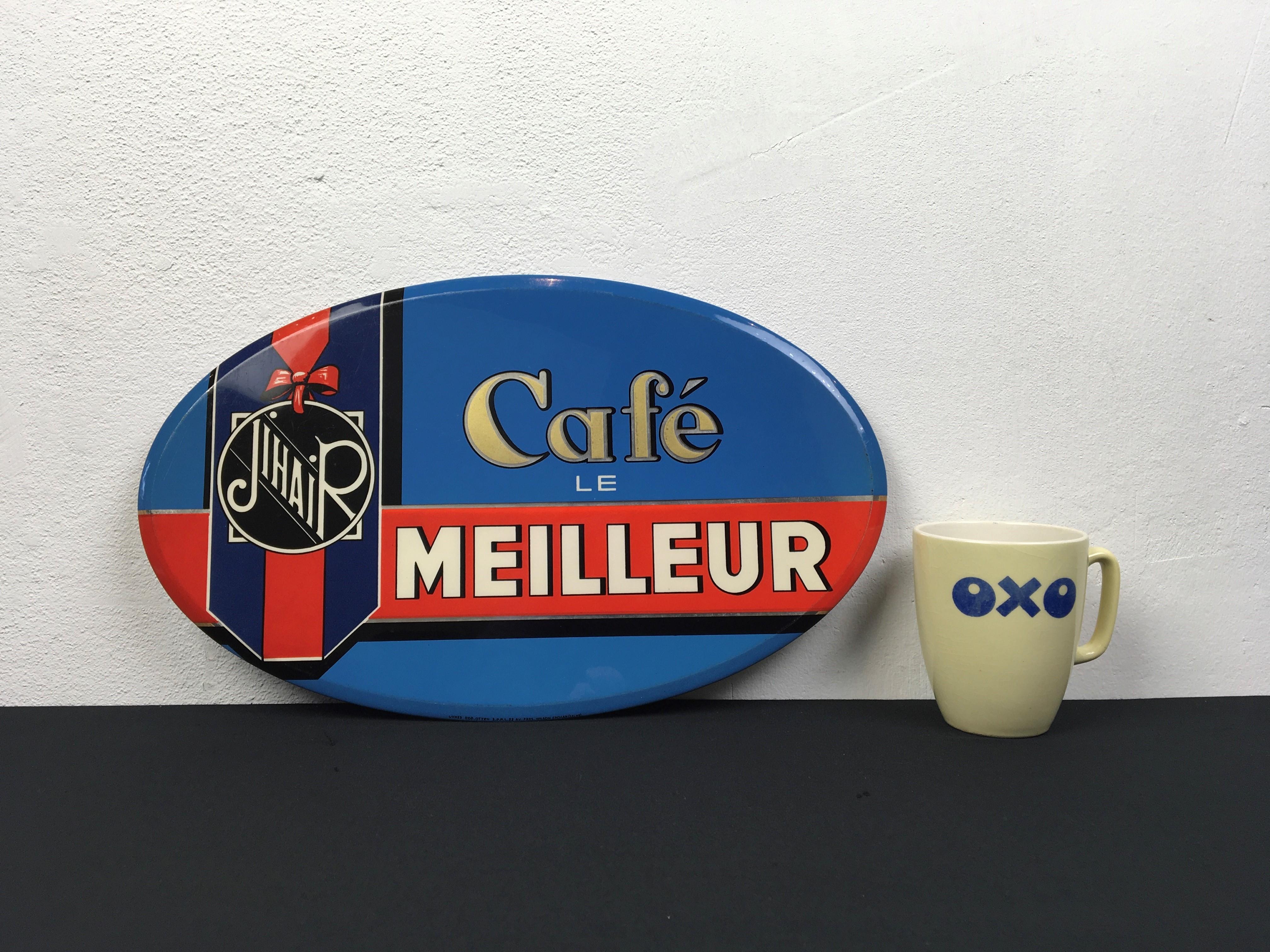 Other 1950s Modern French Wall Sign for Coffee For Sale