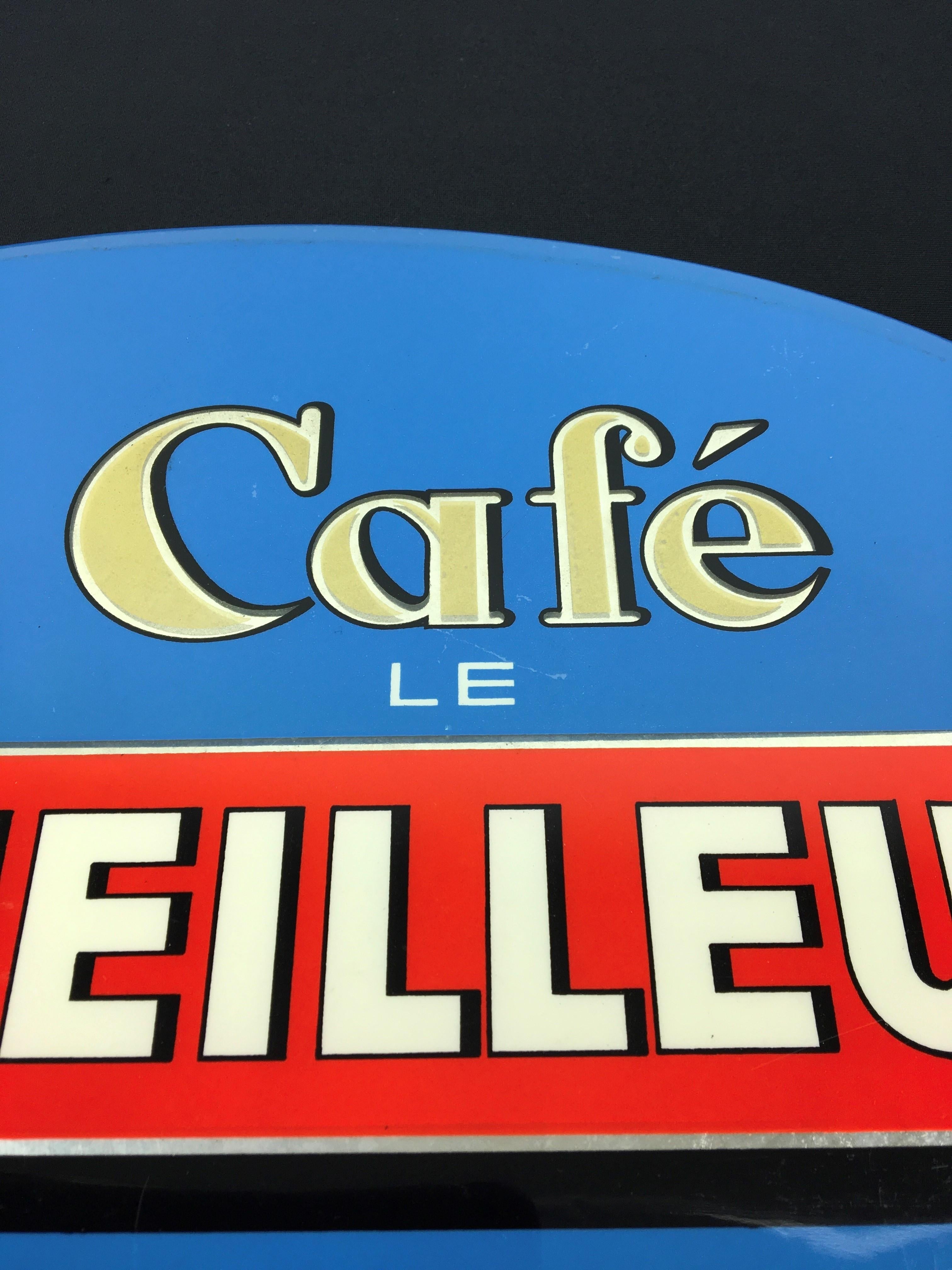 Französisches Wandschild für Kaffee aus den 1950er Jahren im Angebot 1