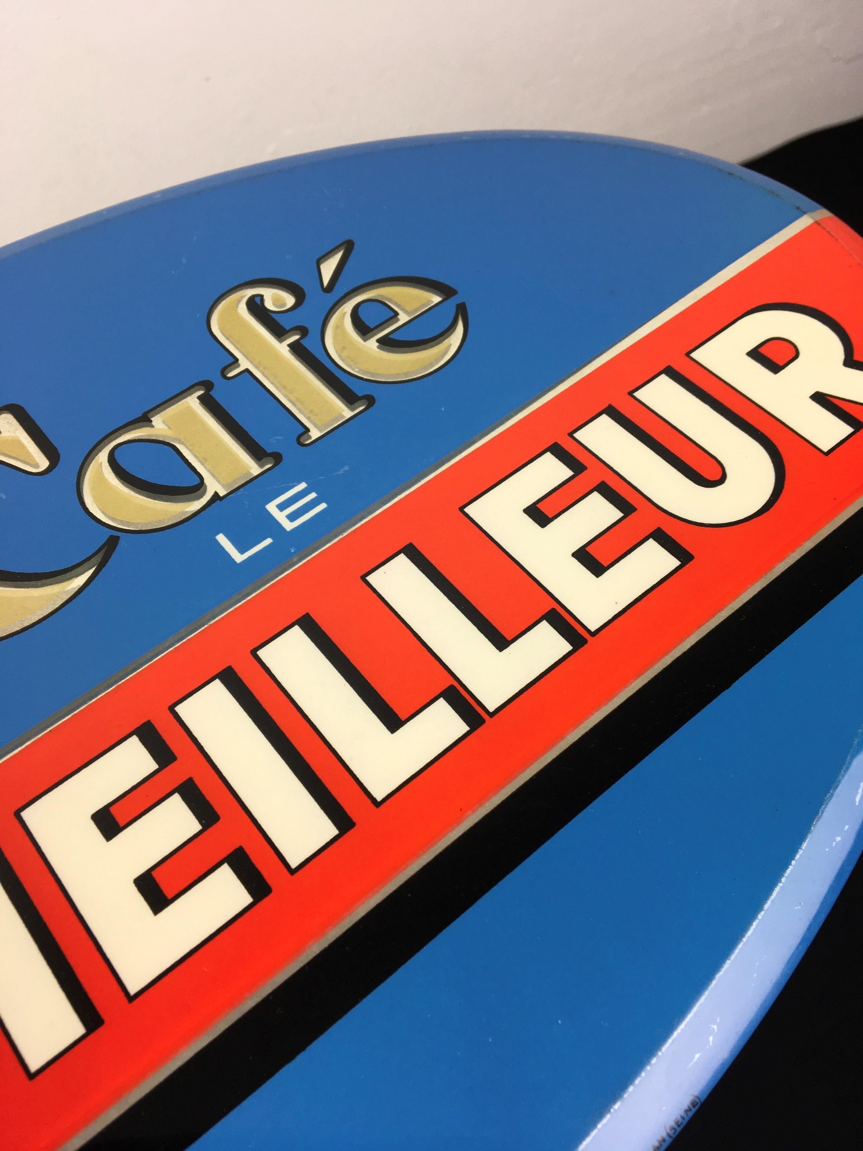 1950s Modern French Wall Sign for Coffee For Sale 3
