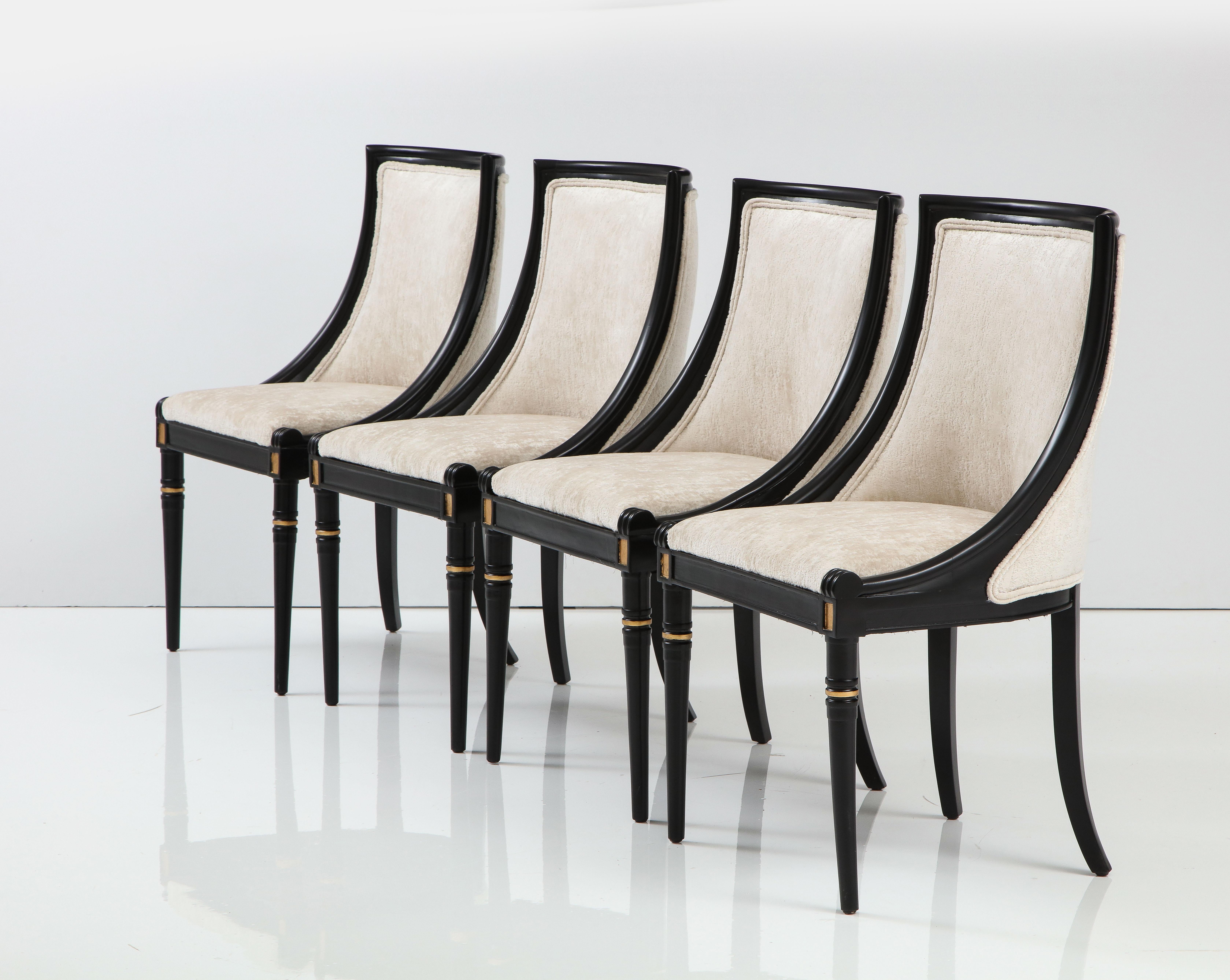 Mid-Century Modern 1950's Modern Italian Dining Chairs Set of 4 For Sale