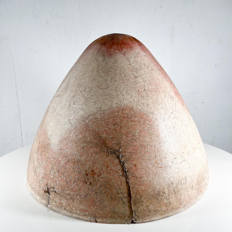 1950s Modern Kimball Fiberglass Bullet Cone Planter Distressed For Sale