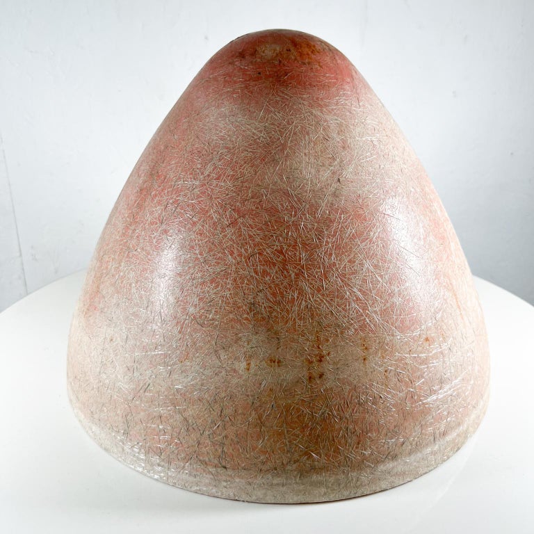 1950s Modern Kimball Fiberglass Bullet Cone Planter Distressed For Sale