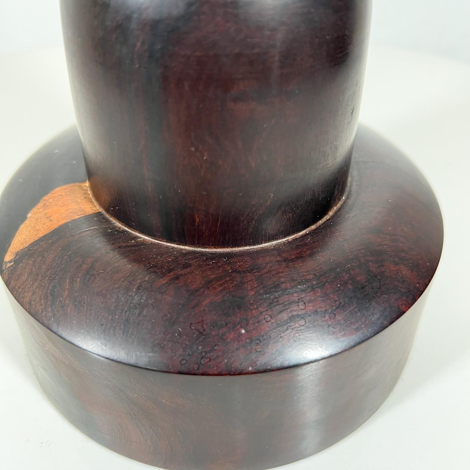 Cocobolo 1950s Sculptural Spindle Table Lamp in Mexican Palo Fierro Desert Ironwood For Sale