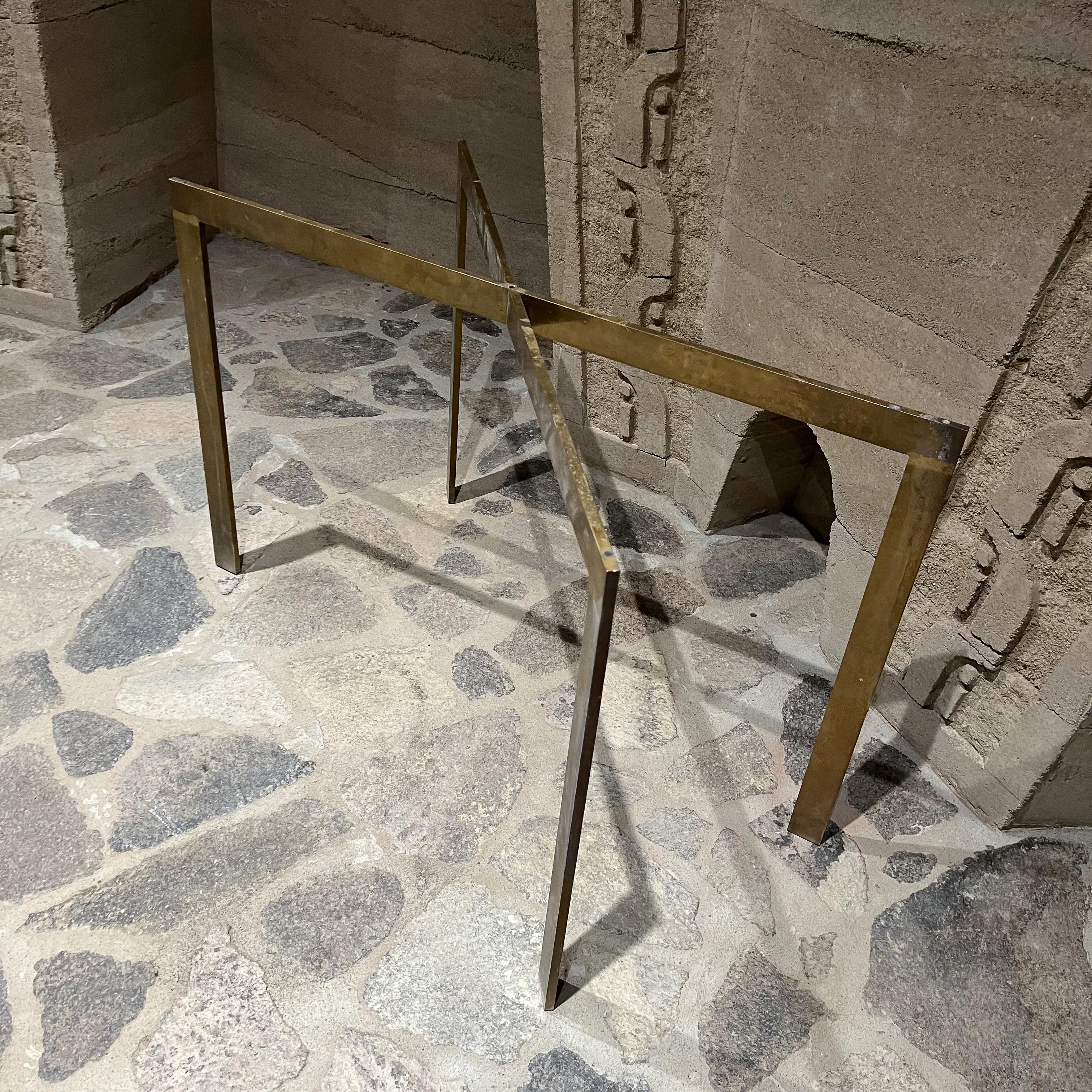 Console table base
1950s modern solid bronze heavy console table base attribution Arturo Pani, Mexico City
Unmarked
Listing is for base only. No glass included.
Glass option for an additional fee
Measures: 28 tall x 41.5 width x 20