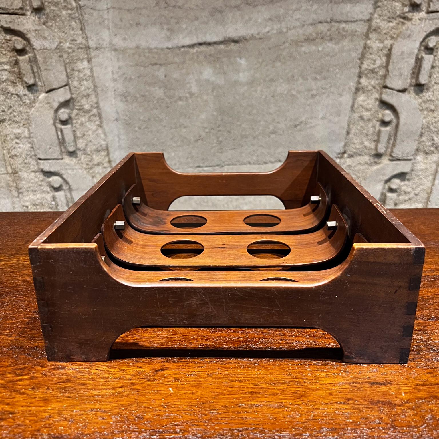Mid-20th Century 1950s Wood Cup Holder Drink Caddy Style Nakashima For Sale