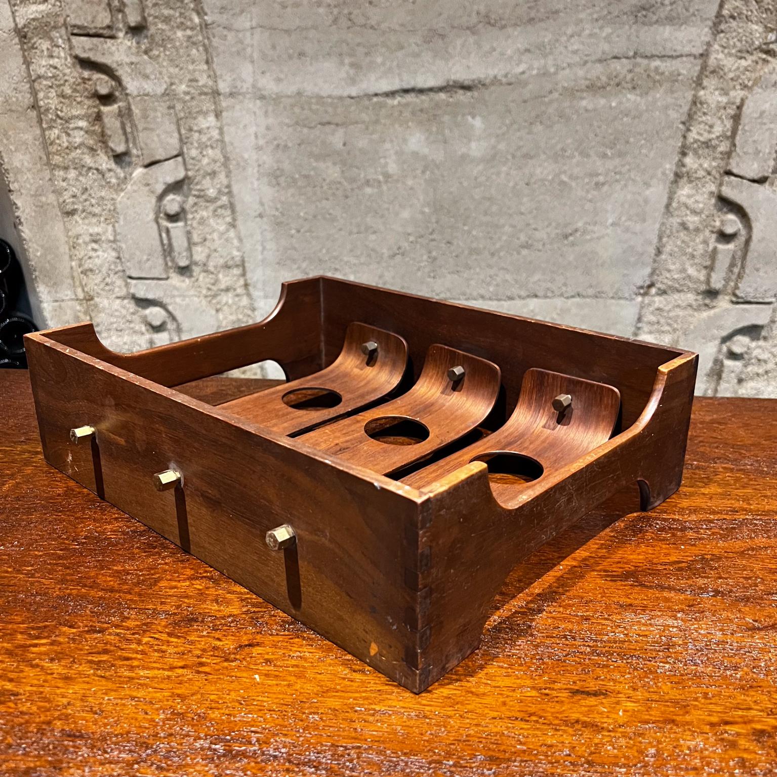 1950s Wood Cup Holder Drink Caddy Style Nakashima For Sale 1