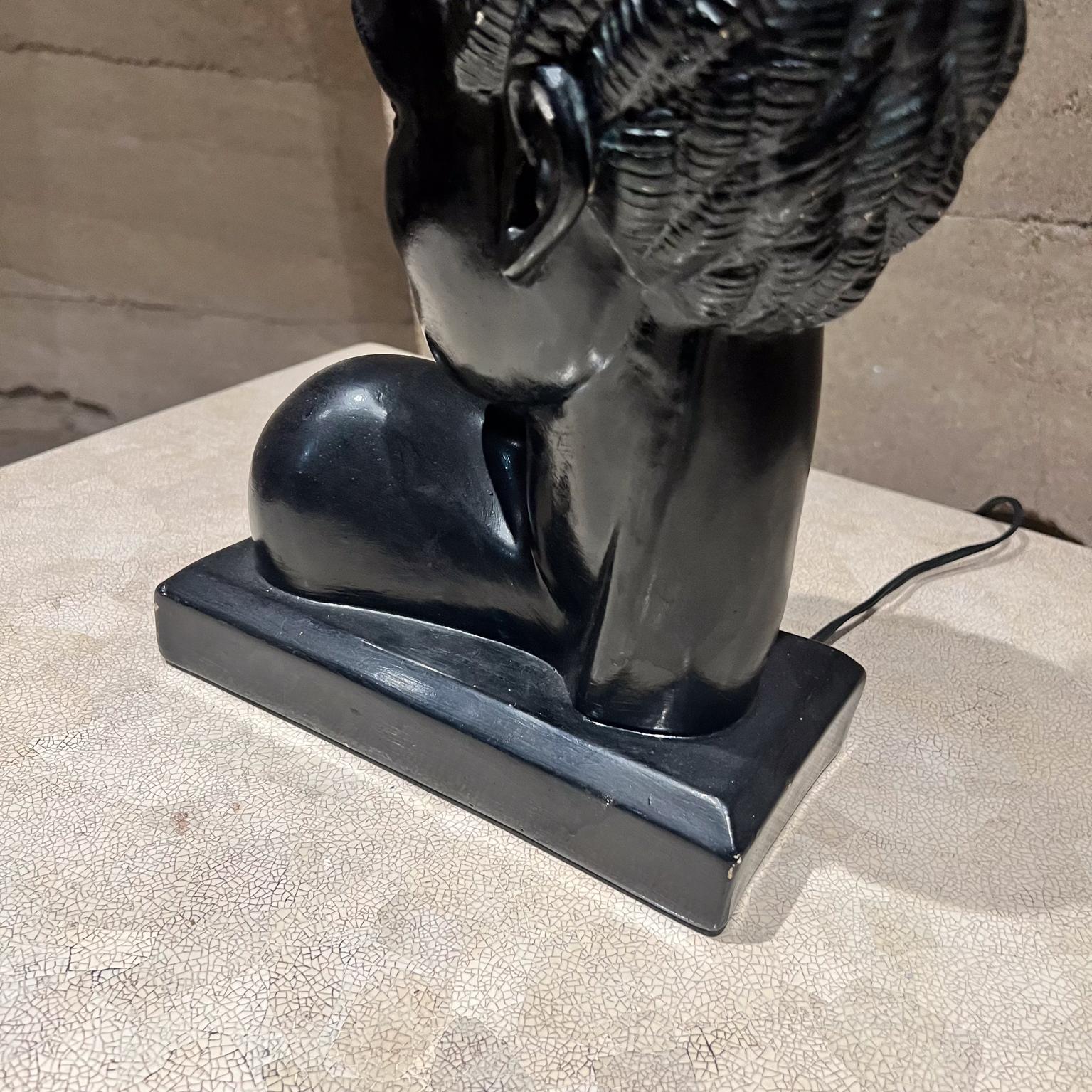 Lampe de table à tête africaine en gesso des années 1950 The Moderns en vente 1