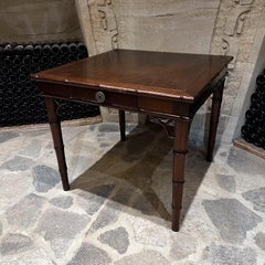 1950s Frank Kyle and Pepe Mendoza Mahogany Faux Bamboo Table Mexico City