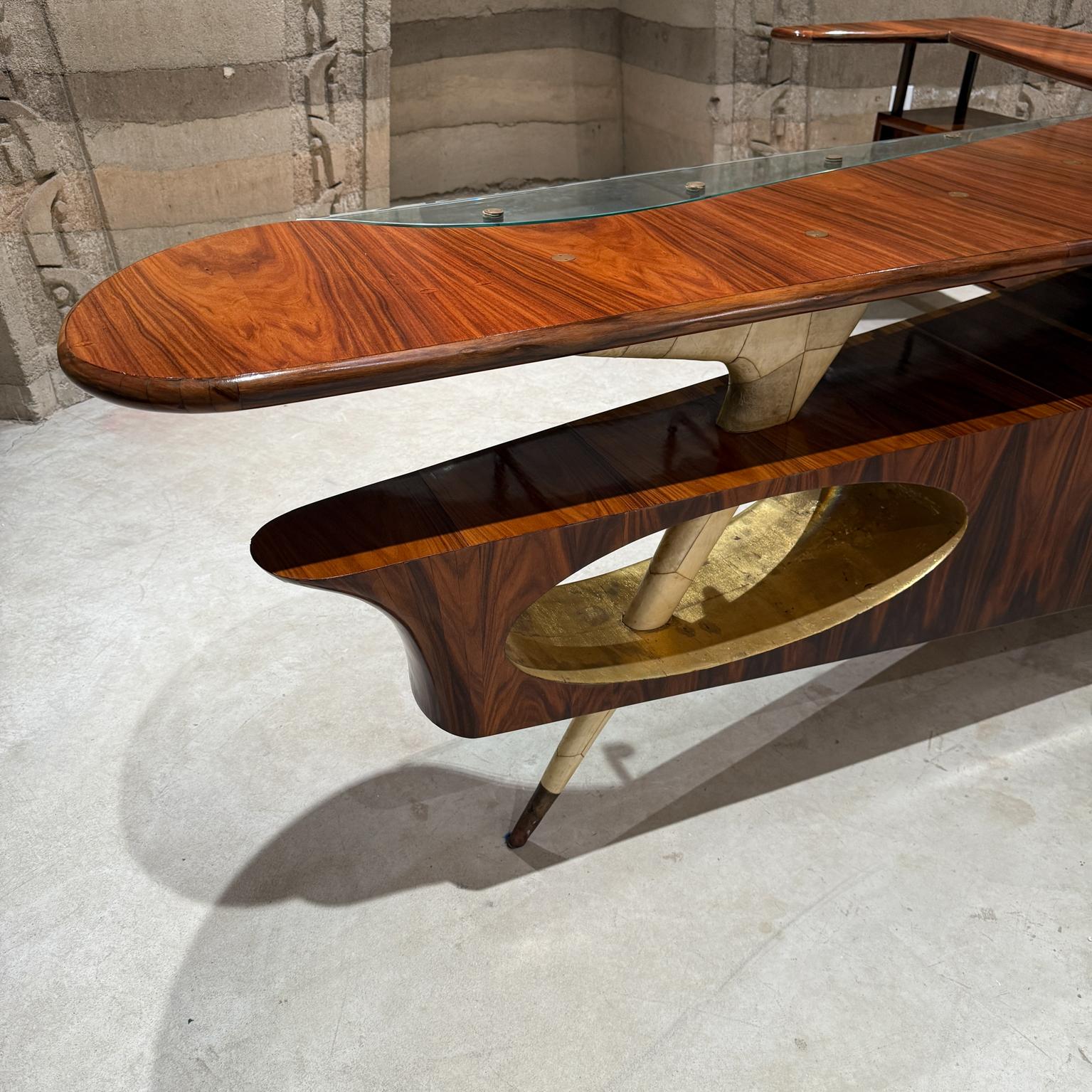 Mid-20th Century Modernism Frank Kyle & Pepe Mendoza Luxurious Desk Dry Bar Mexico 1950s For Sale