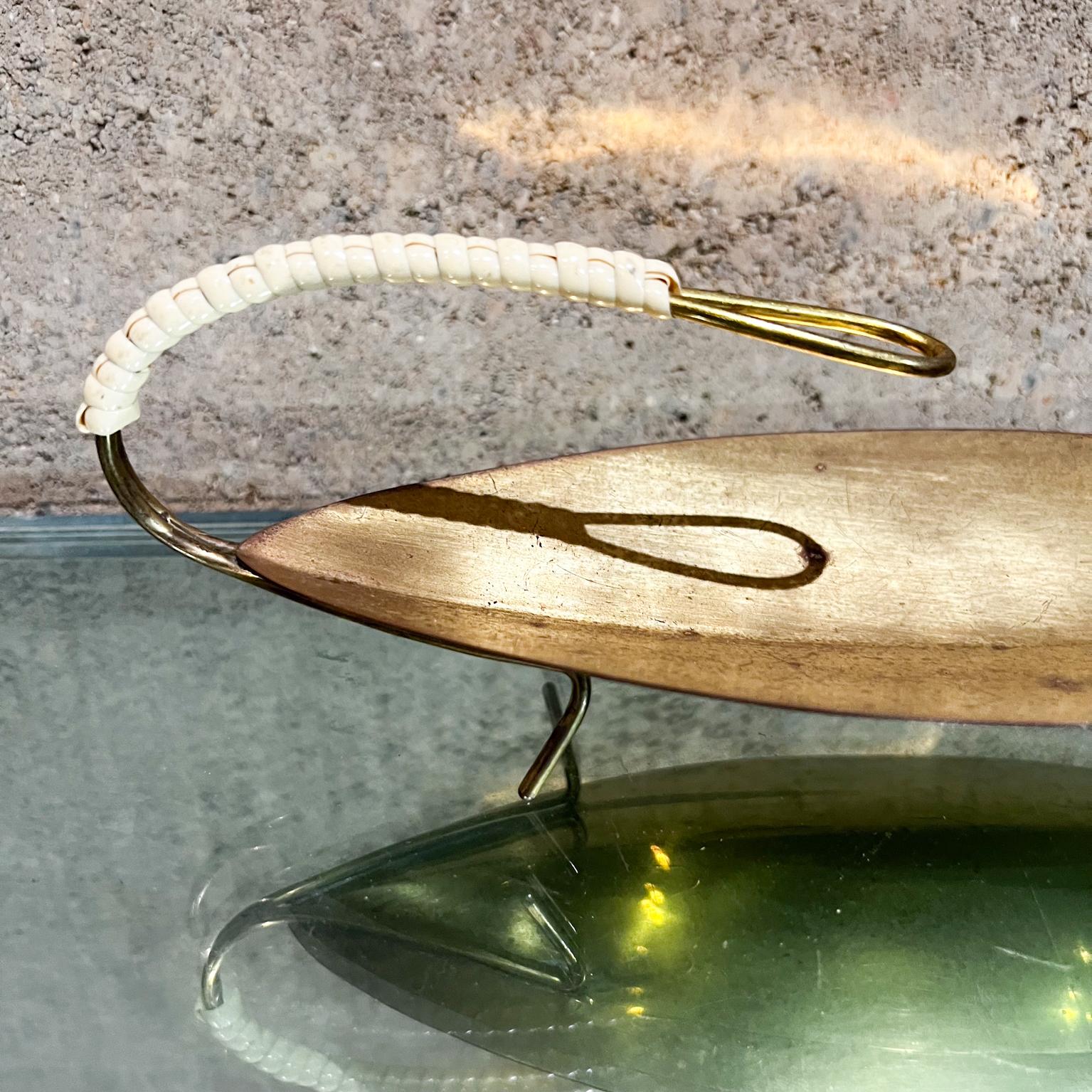 Mid-Century Modern 1950s Modernism Sculptural Footed Brass Dish Italy