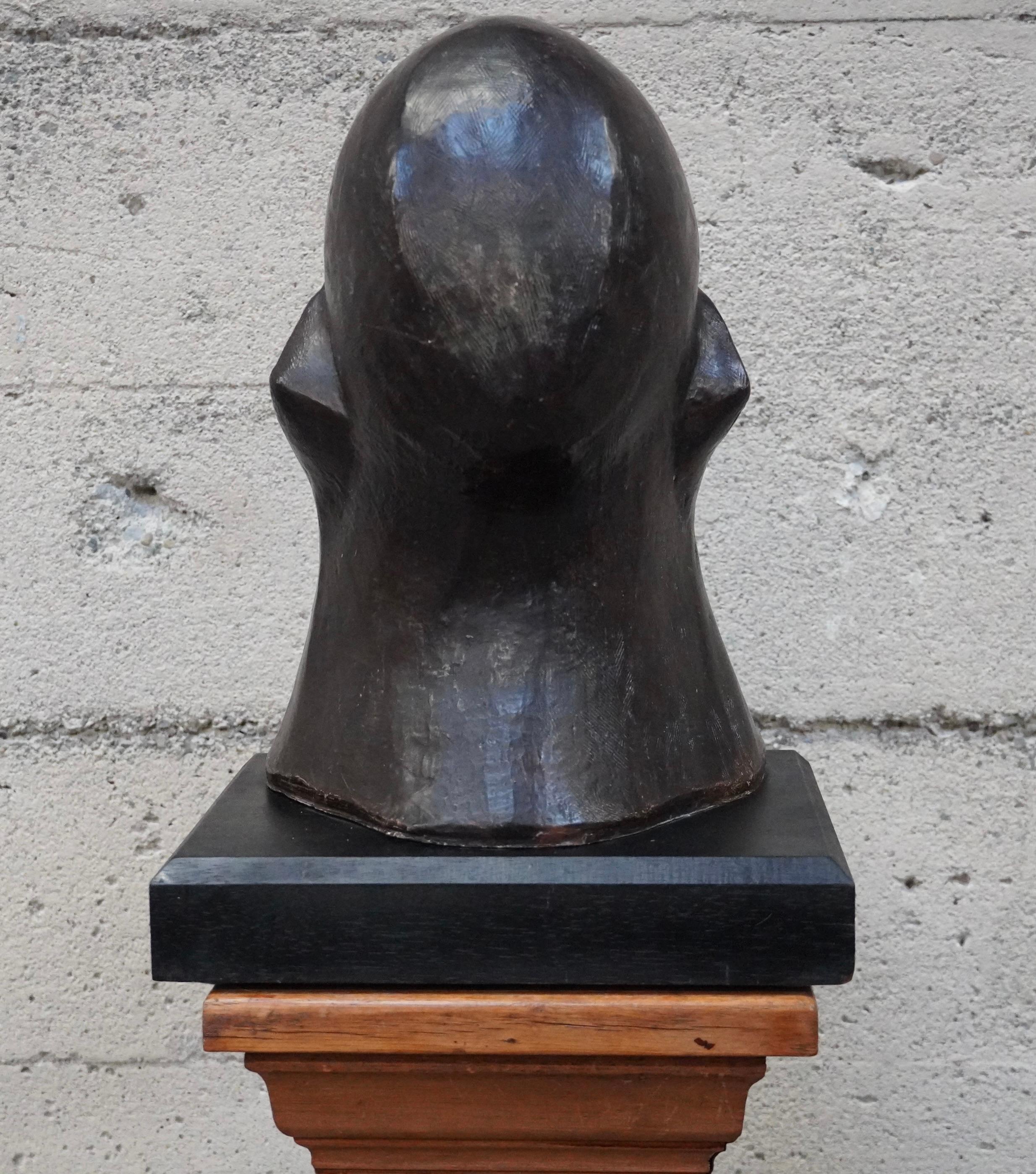Ceramic 1950s Modernist Abstract Bust of an African American For Sale