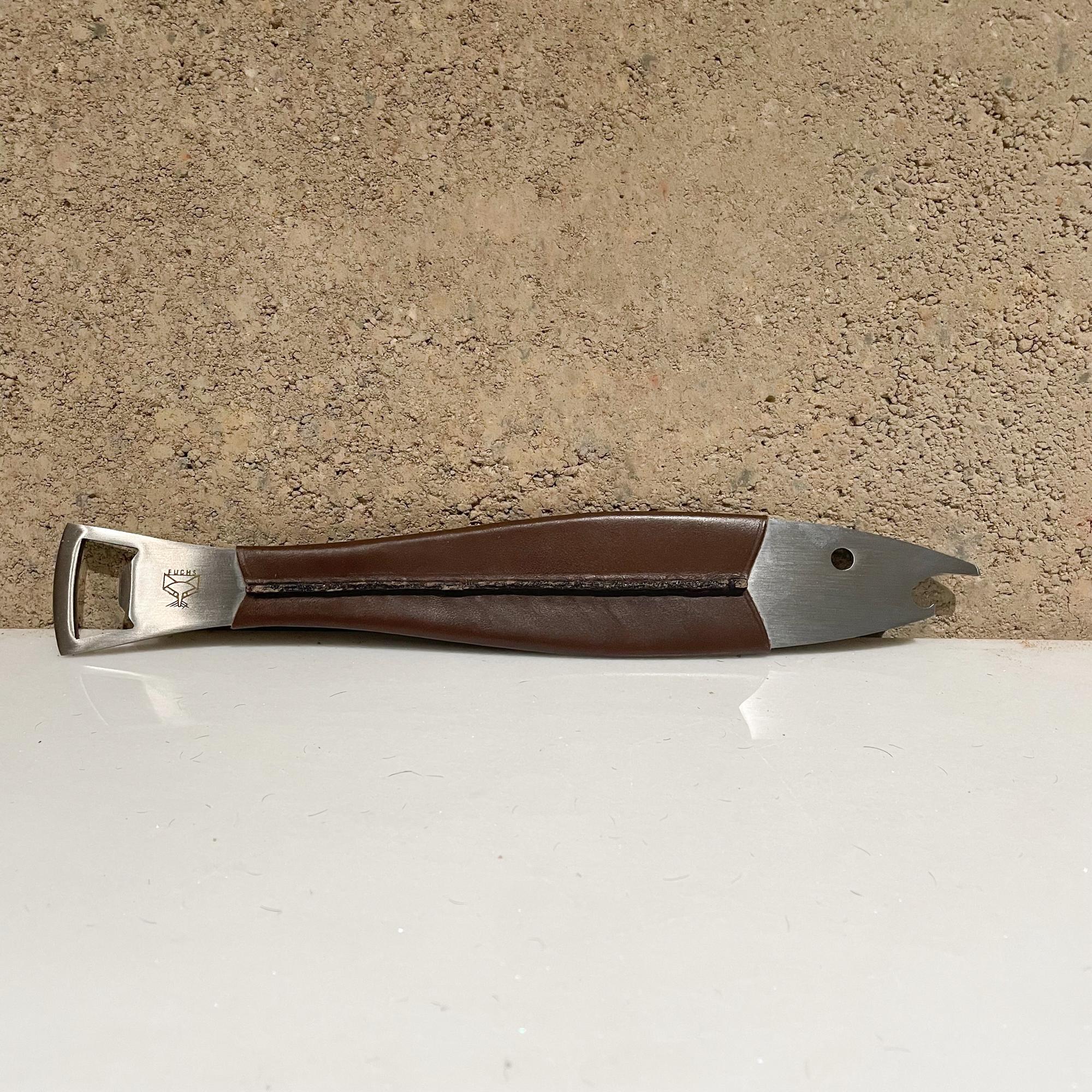 1950s Modernist Carl Aubock FISH Bottle Opener AS Solingen Germany Neptune 800 In Good Condition In Chula Vista, CA