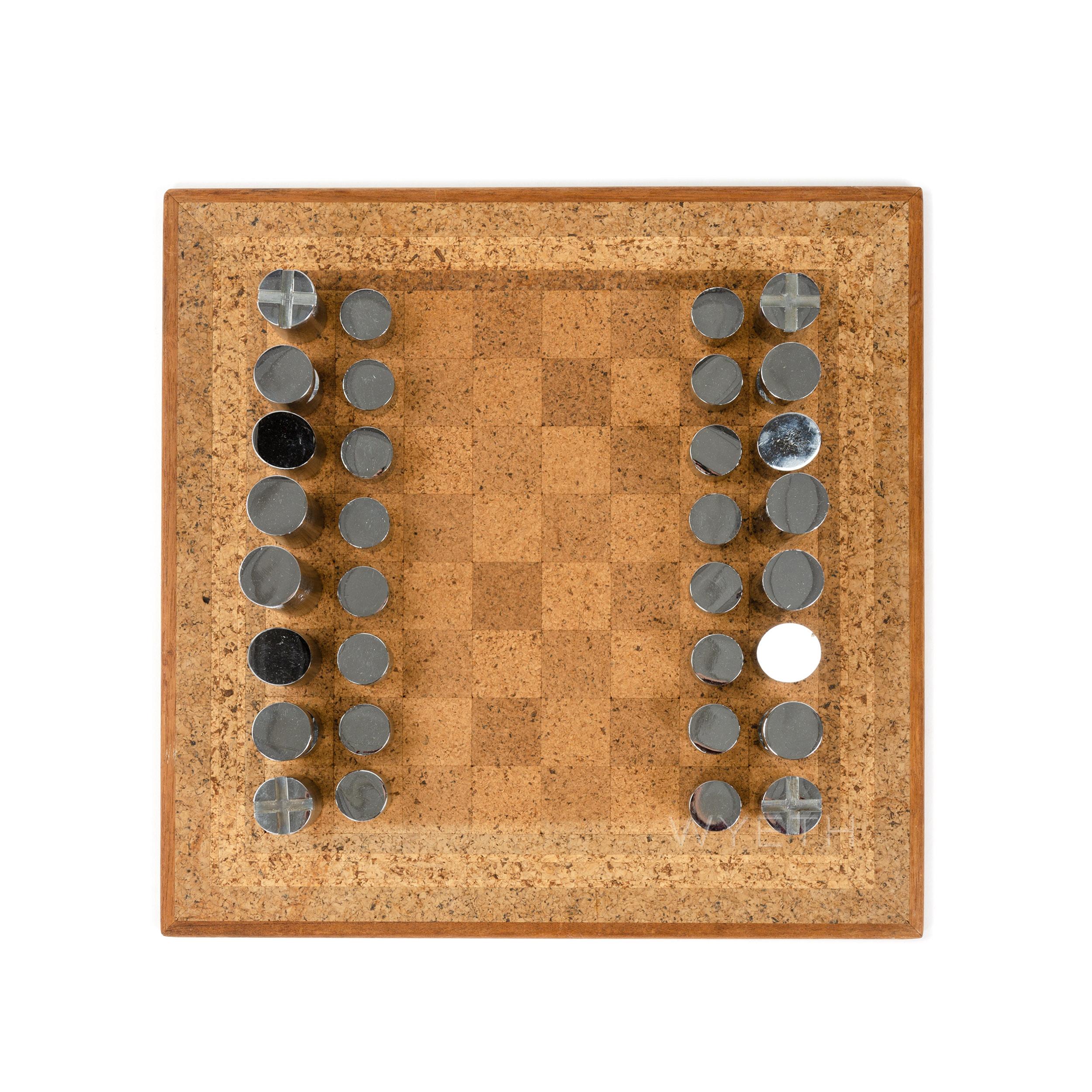 Mid-Century Modern 1950s Modernist Chess Set For Sale