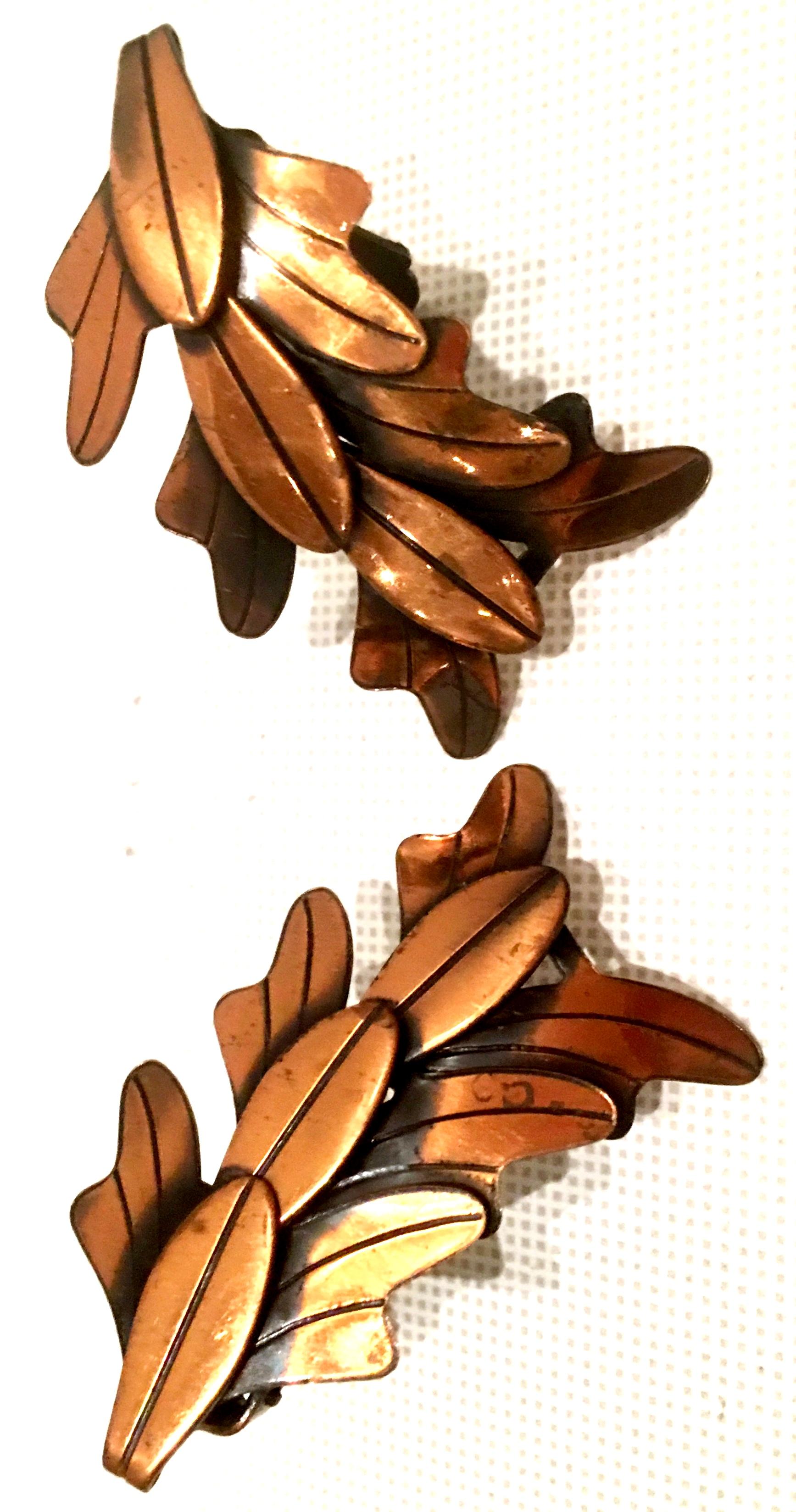 1950's Modernist Copper Necklace, Earrings & Bracelet By, Rebajes S/4 10