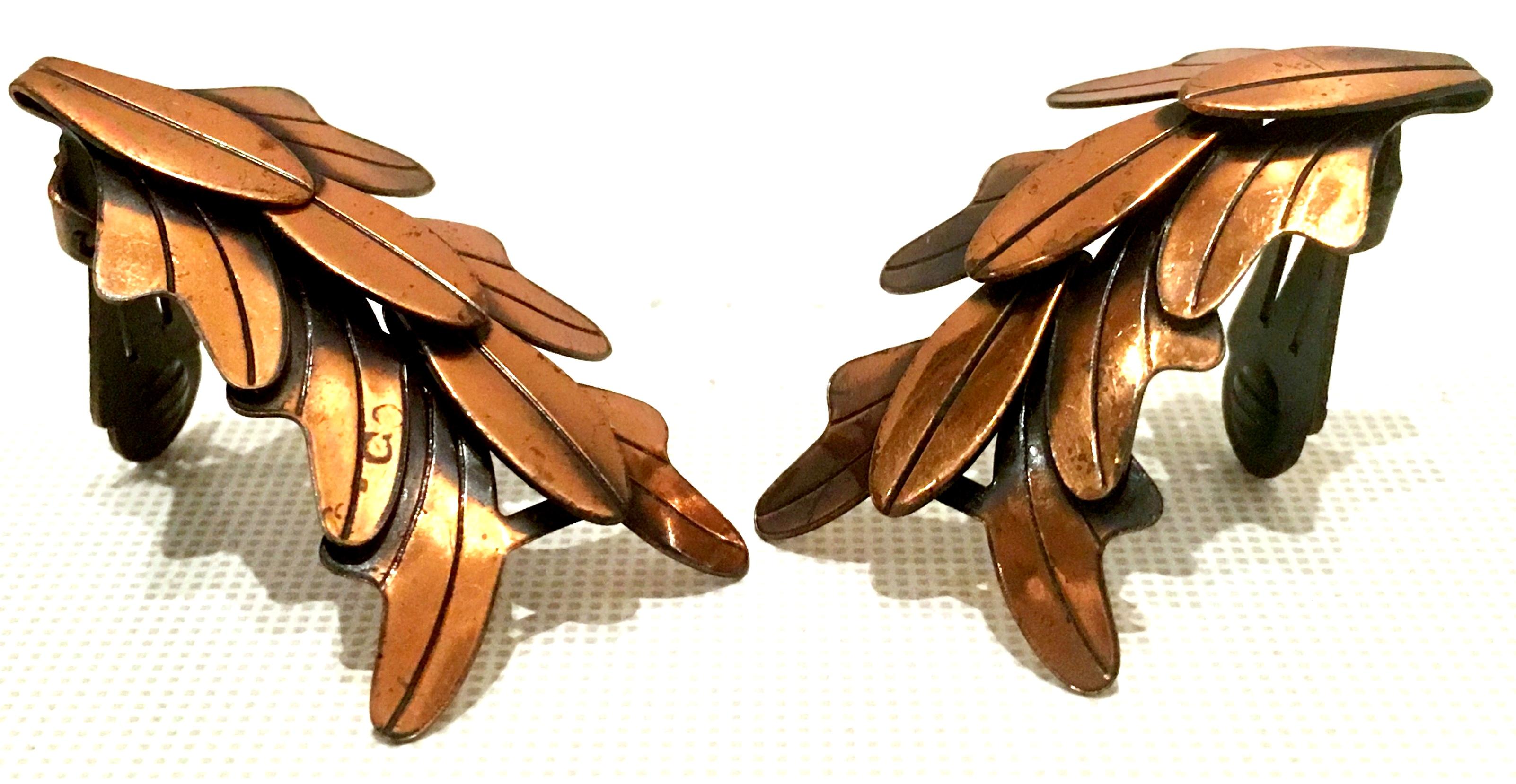 1950's Modernist Kupfer Halskette:: Ohrringe & Armband von:: Rebajes S/4 9