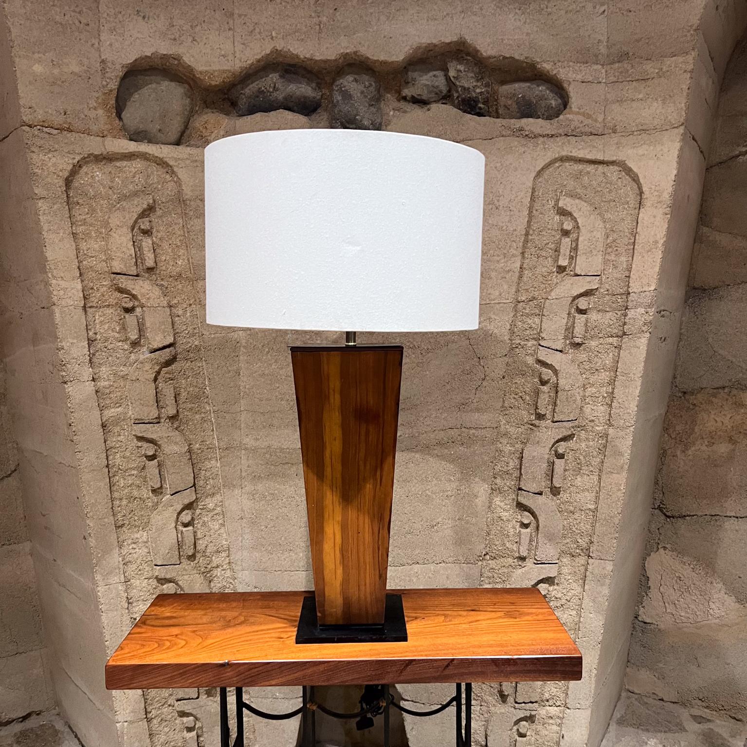 1950s Modernist sculptural Table Lamp Mexico City
exotic wood 
29 socket x 8 x 8
Original vintage condition, unrestored.
No lamp shade is included.
Refer to images.
