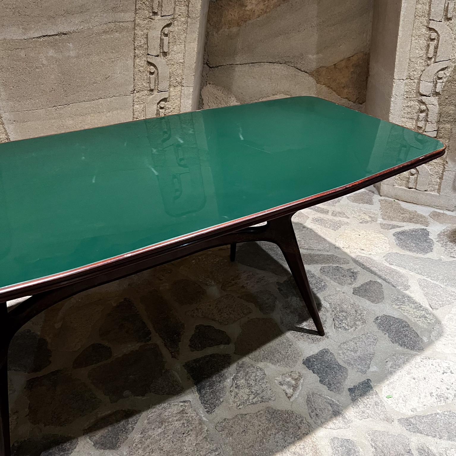 1950s Modernist Green Dining Table after Ico Parisi Italy For Sale 4