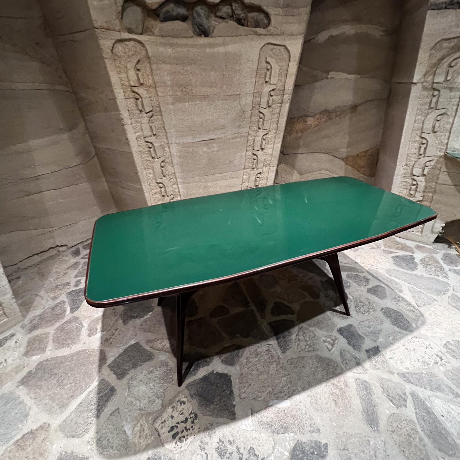 1950s Modernist Green Dining Table after Ico Parisi Italy For Sale 5