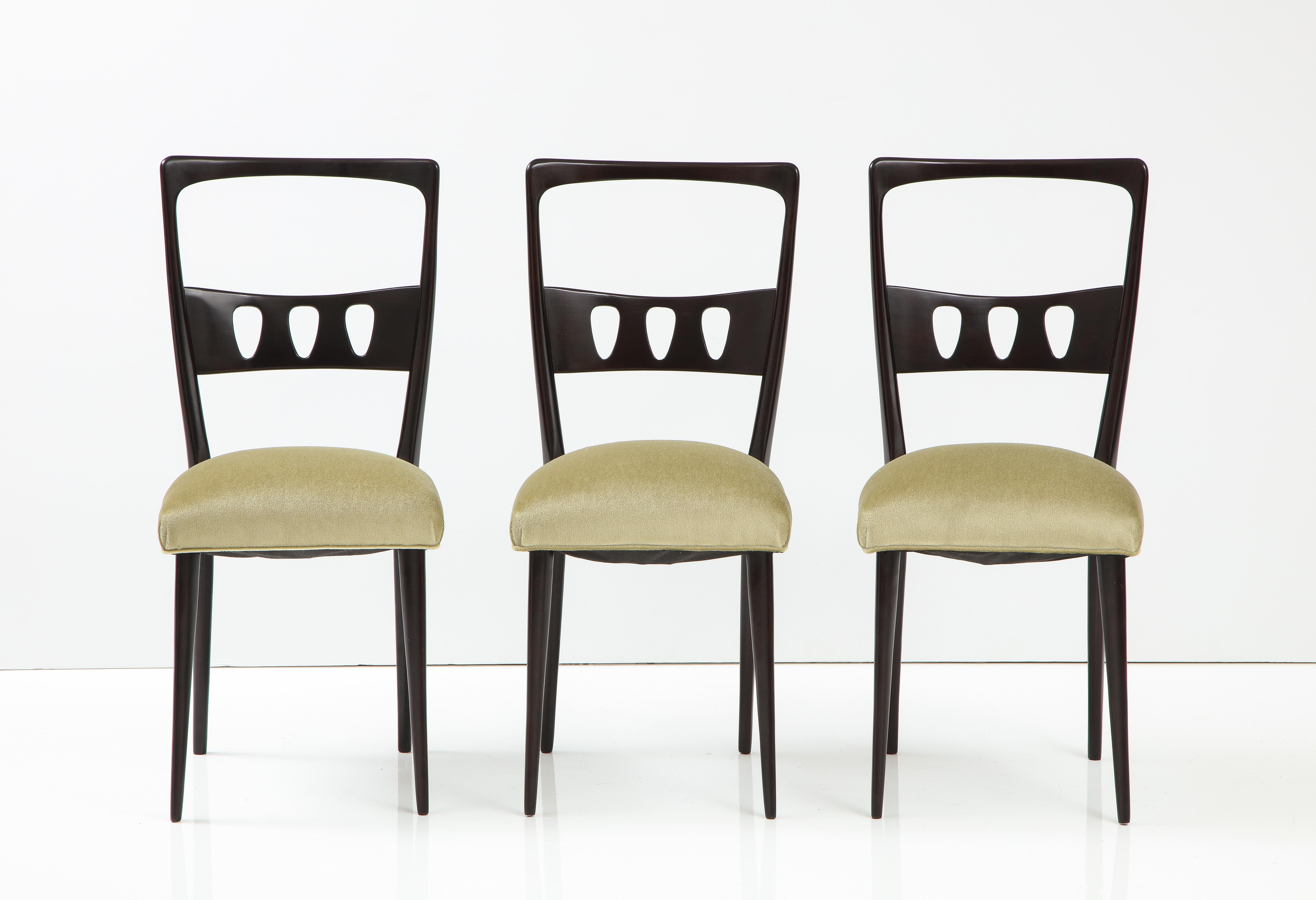 Mid-20th Century 1950's Modernist High Back Italian Dining Chairs Set of 6