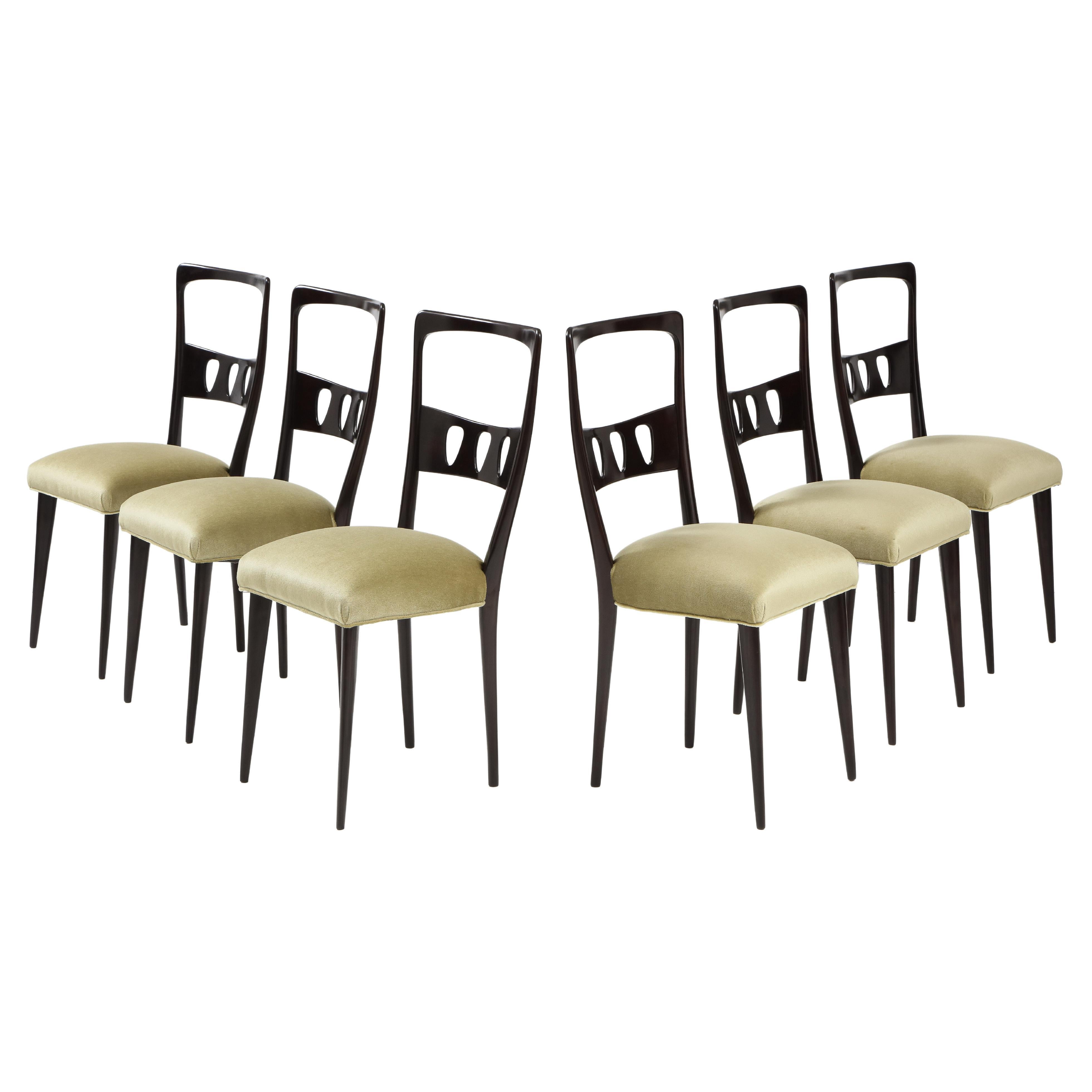 1950's Modernist High Back Italian Dining Chairs Set of 6