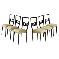 1950's Modernist High Back Italian Dining Chairs Set of 6