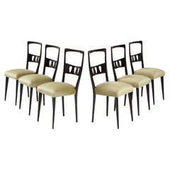 1950's Modernist High Back Italian Dining Chairs Set of 6