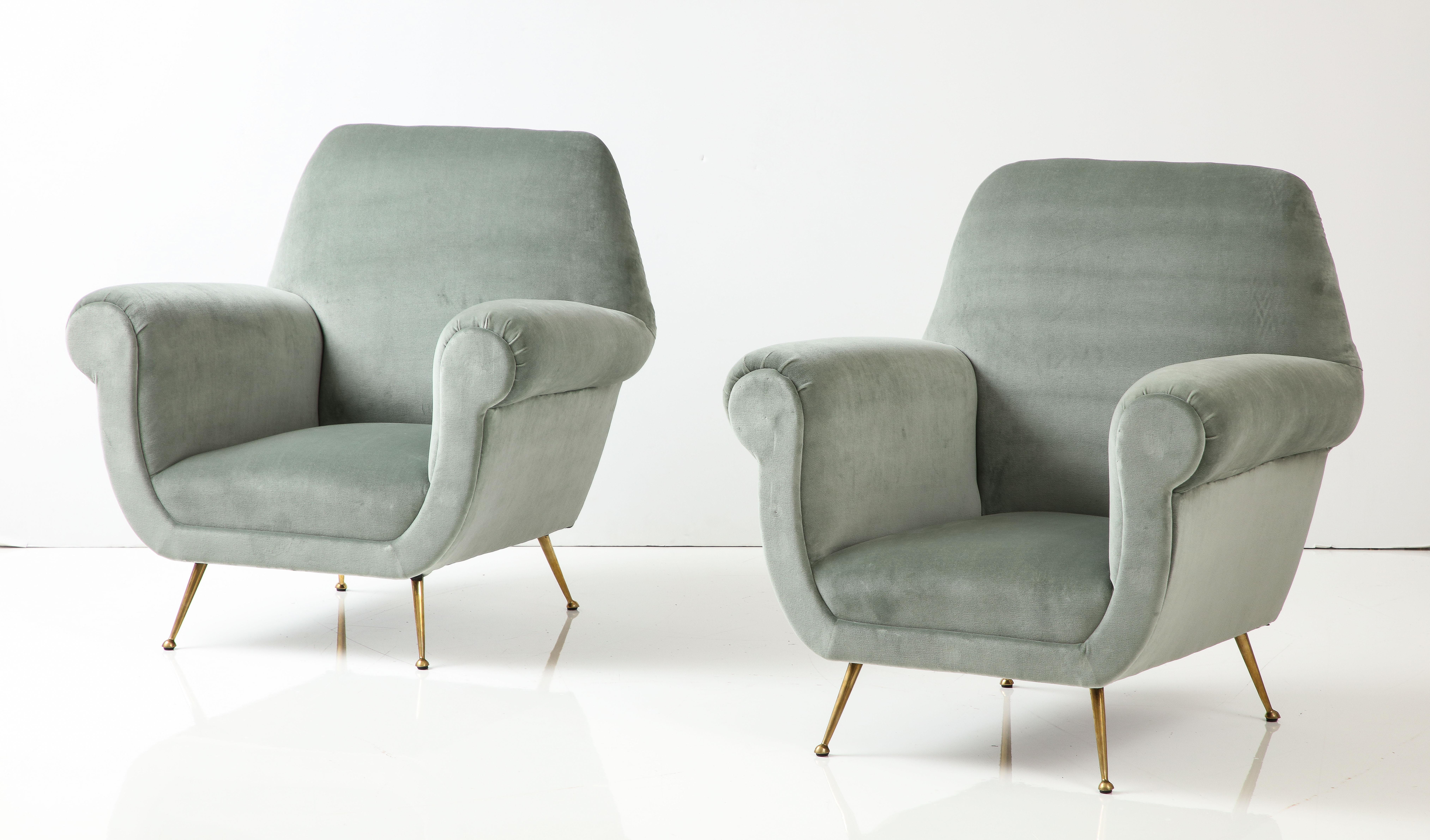 1950's Modernist Lounge Stühle von Gigi Radice (Moderne der Mitte des Jahrhunderts) im Angebot