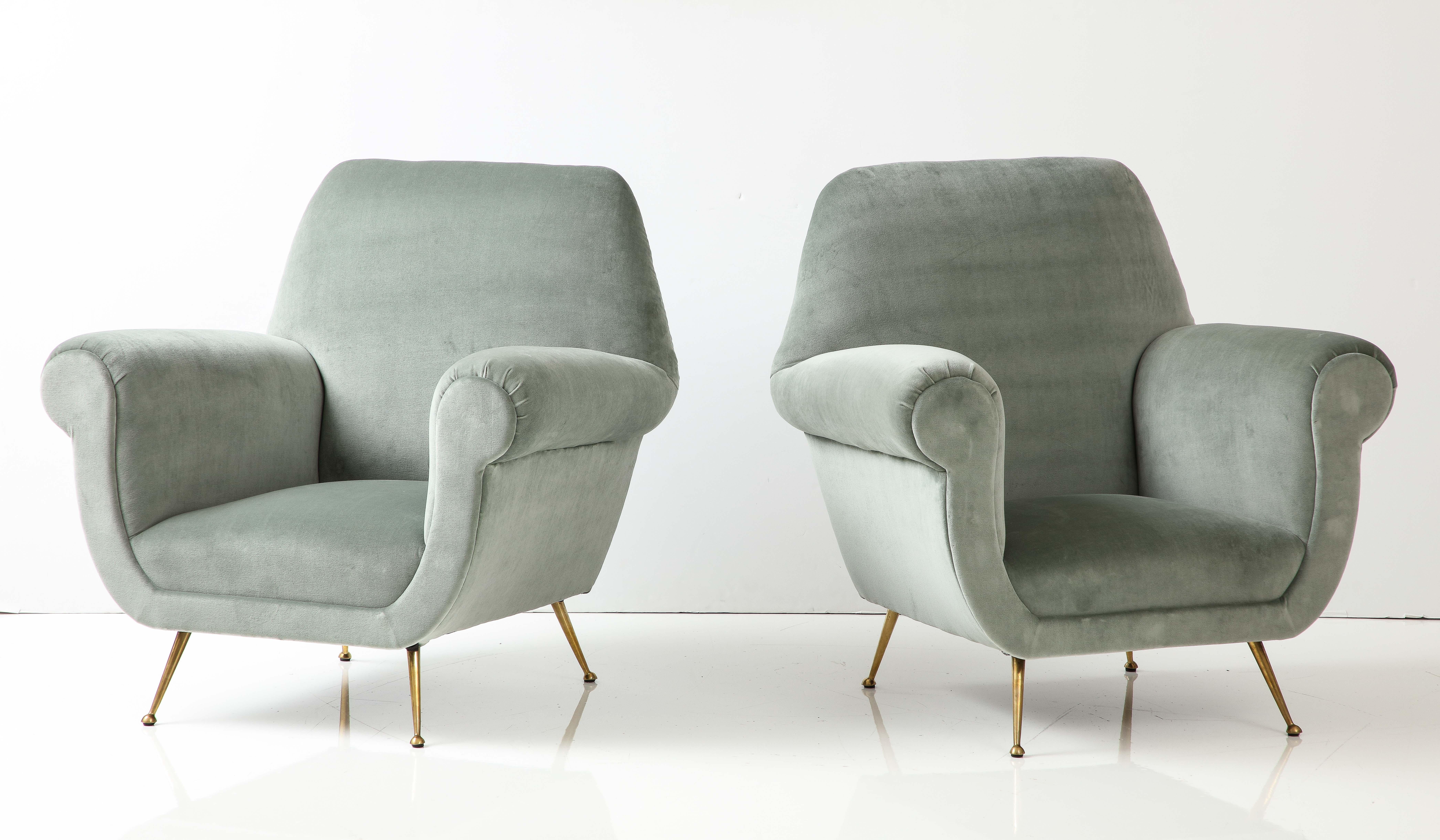 1950s Modernist Lounge Chairs by Gigi Radice In Good Condition For Sale In New York, NY