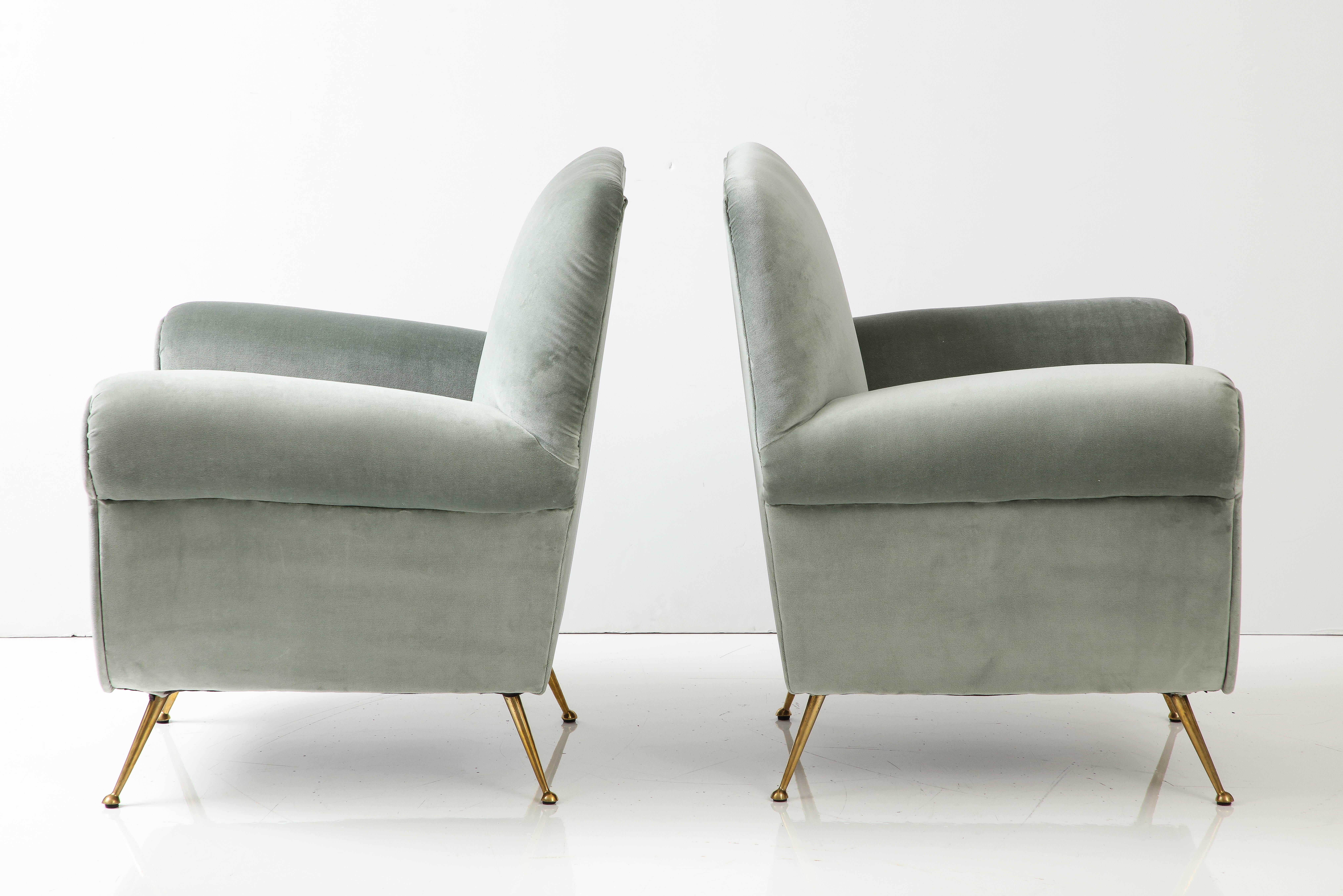 Mid-20th Century 1950s Modernist Lounge Chairs by Gigi Radice For Sale