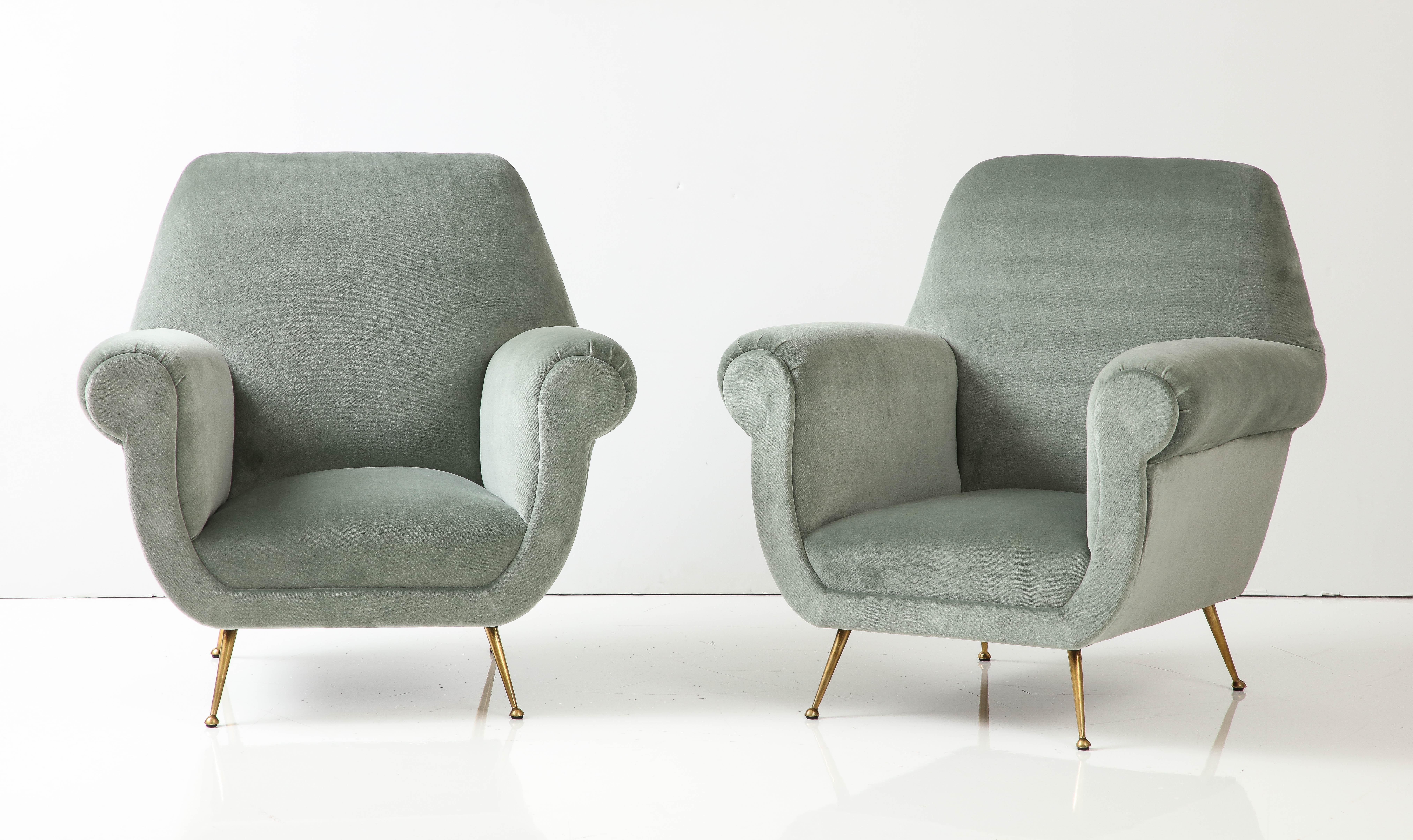 1950s Modernist Lounge Chairs by Gigi Radice For Sale 2