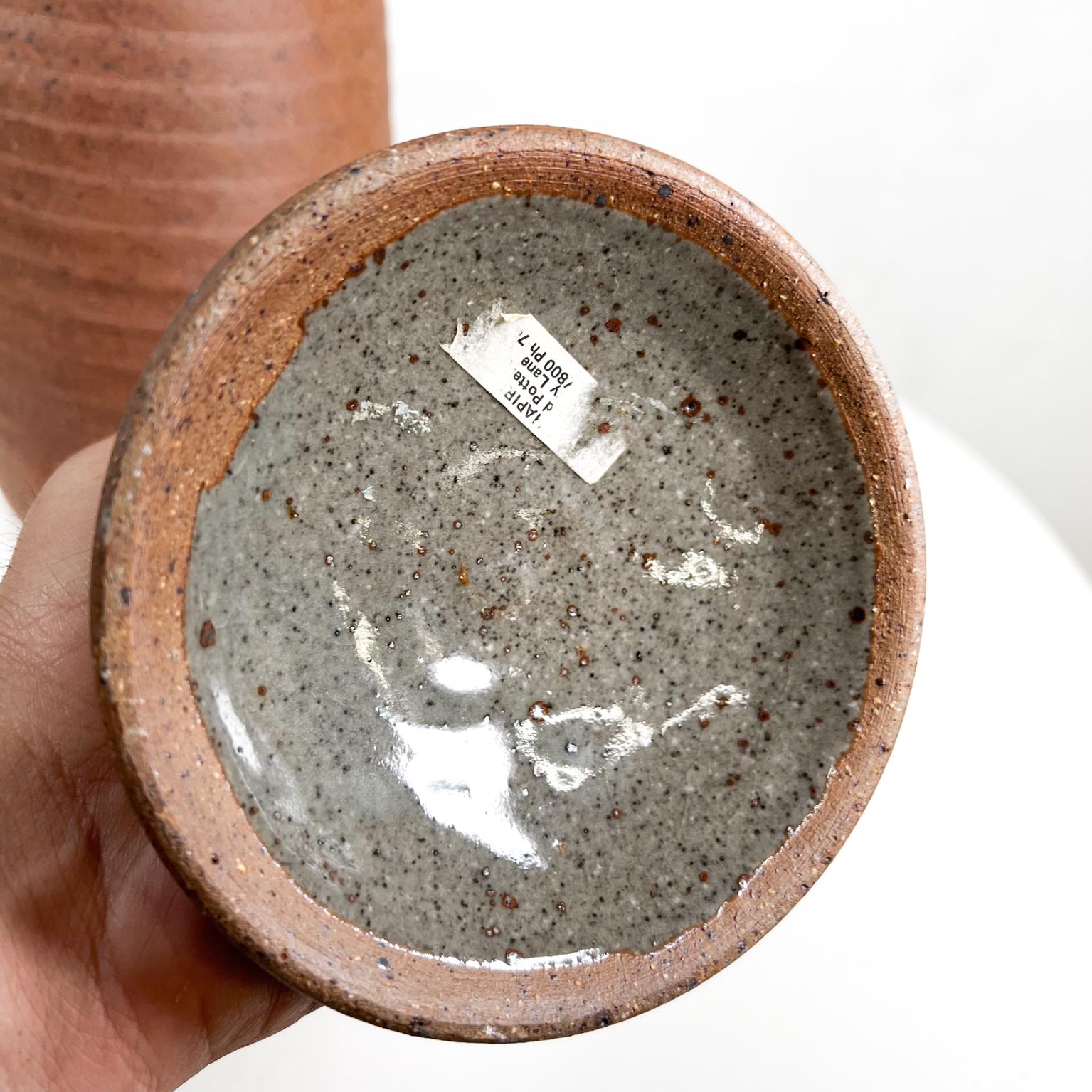 1950s Modernist Owl Wise Stash Jar Stoneware Art Pottery For Sale 8