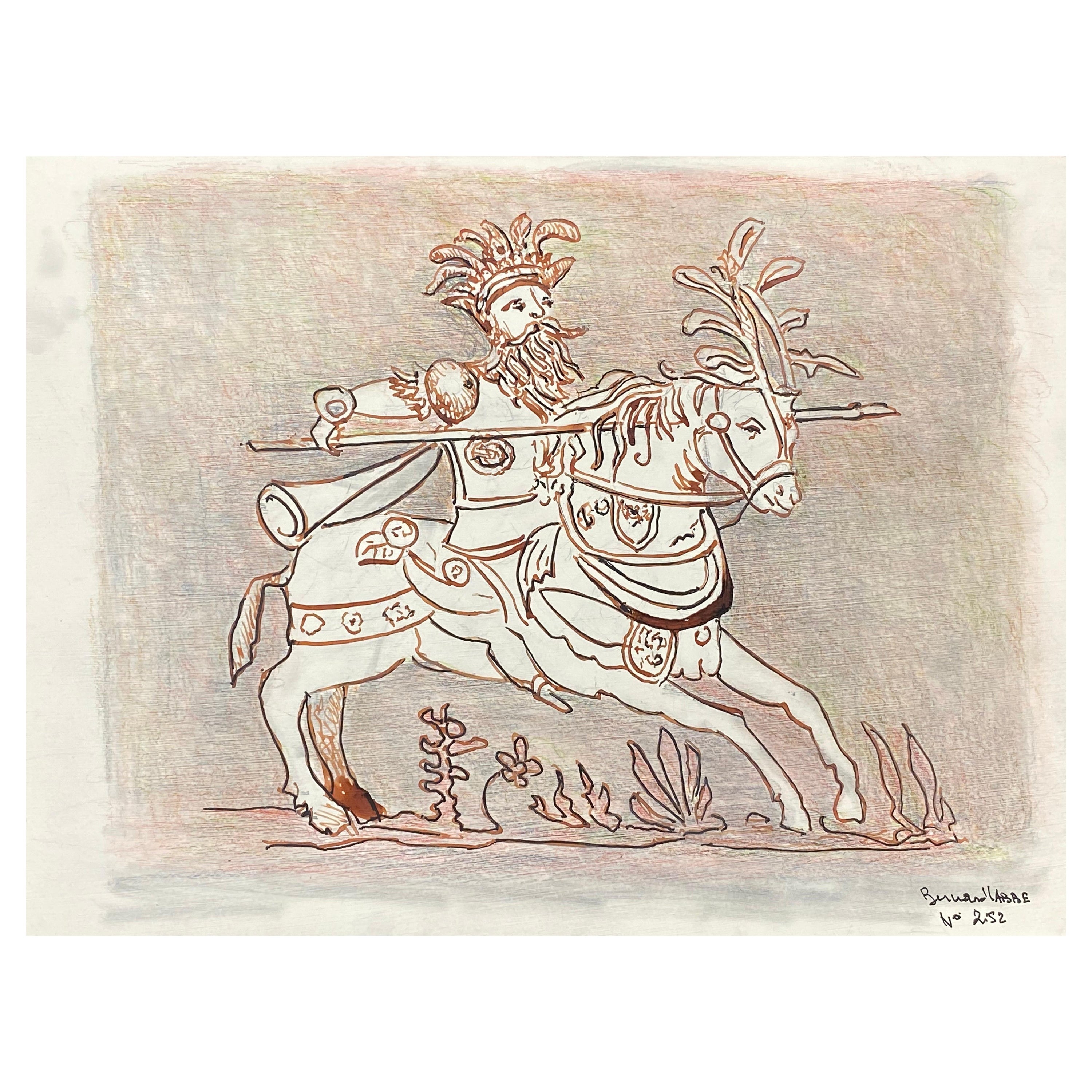 Pittura modernista degli anni '50, Figura greca con cavallo