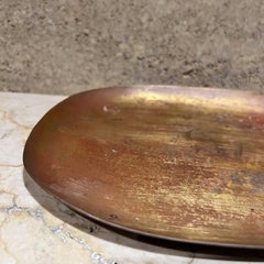 1950s Modernist Rooster Brass Serving Tray Grasoli Germany