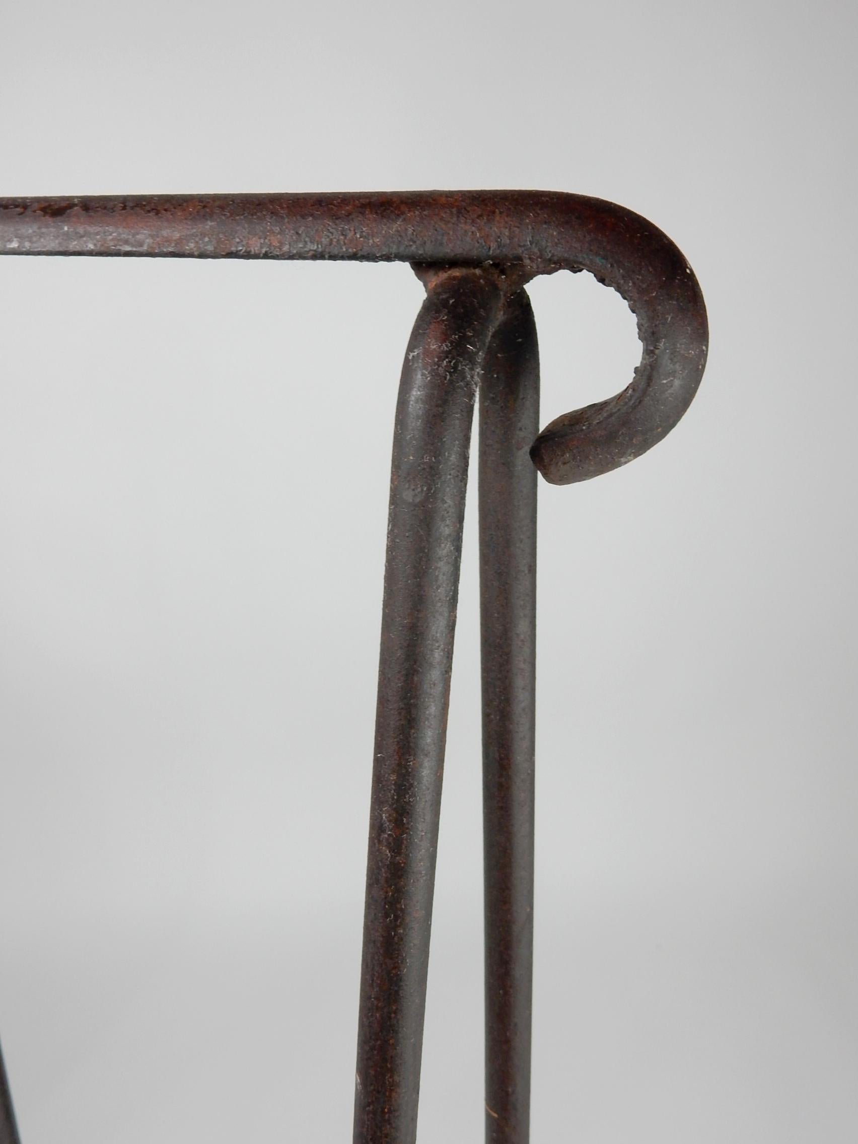 1950s Modernist Sculpted Iron Handrail Architectural Element In Good Condition In Las Vegas, NV