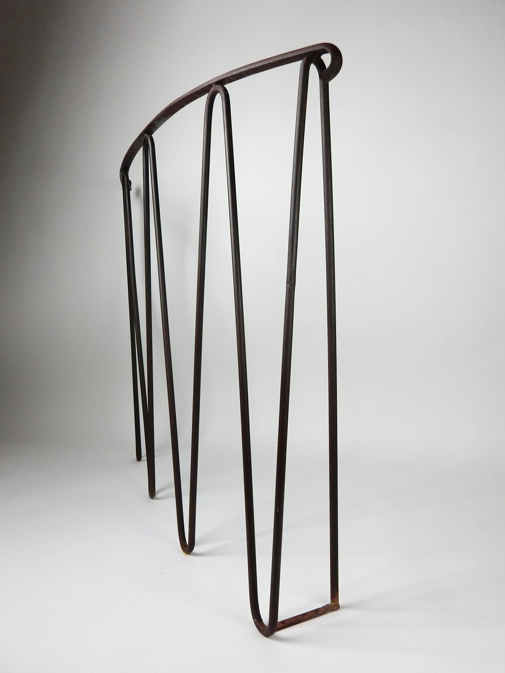 20th Century 1950s Modernist Sculpted Iron Handrail Architectural Element