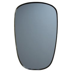 1950's Modernist Shaped Brass And Chrome Wall Mirror , Gio Ponti Style