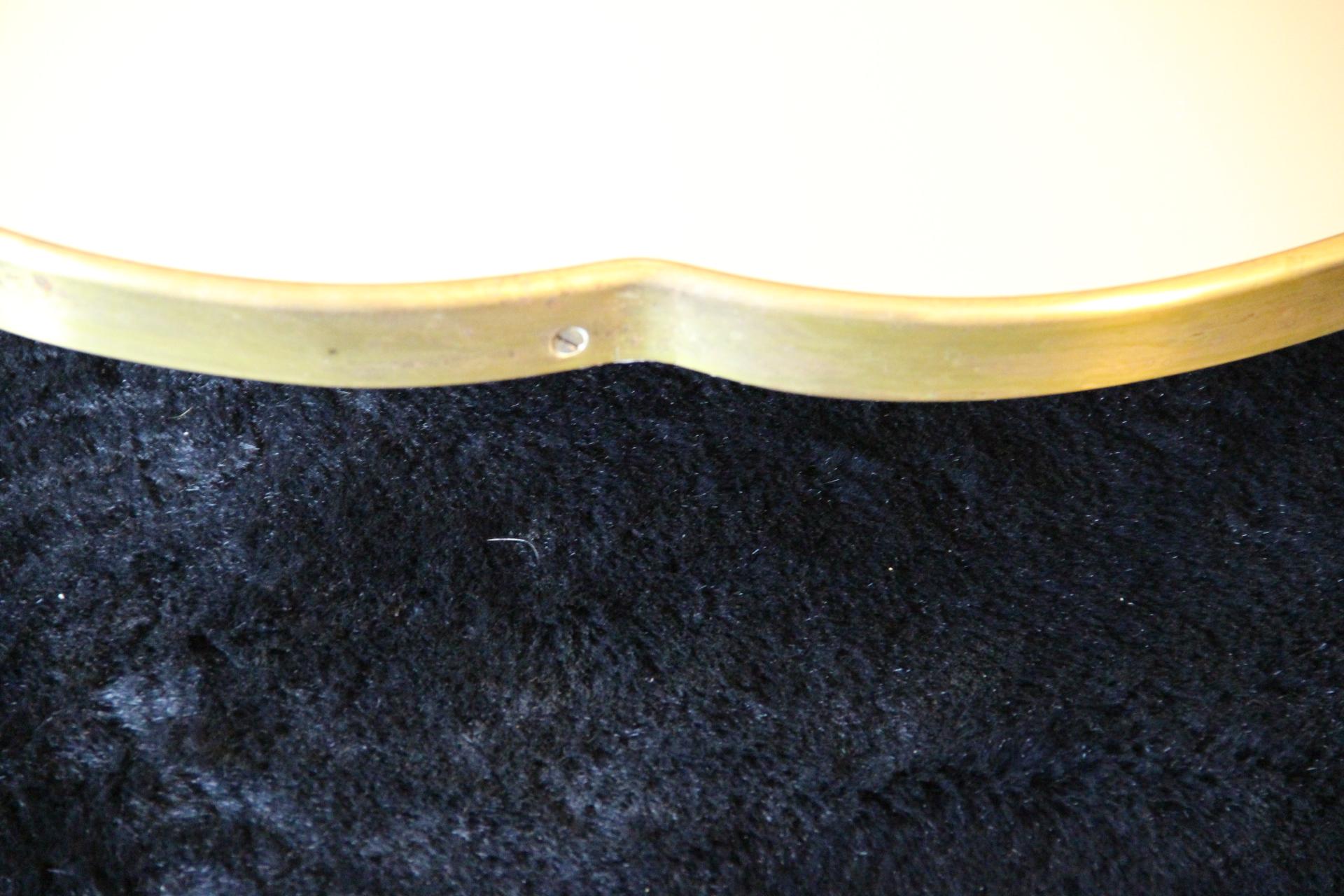 1950's Modernist Shaped Brass Wall Mirror , Gio Ponti Style en vente 12