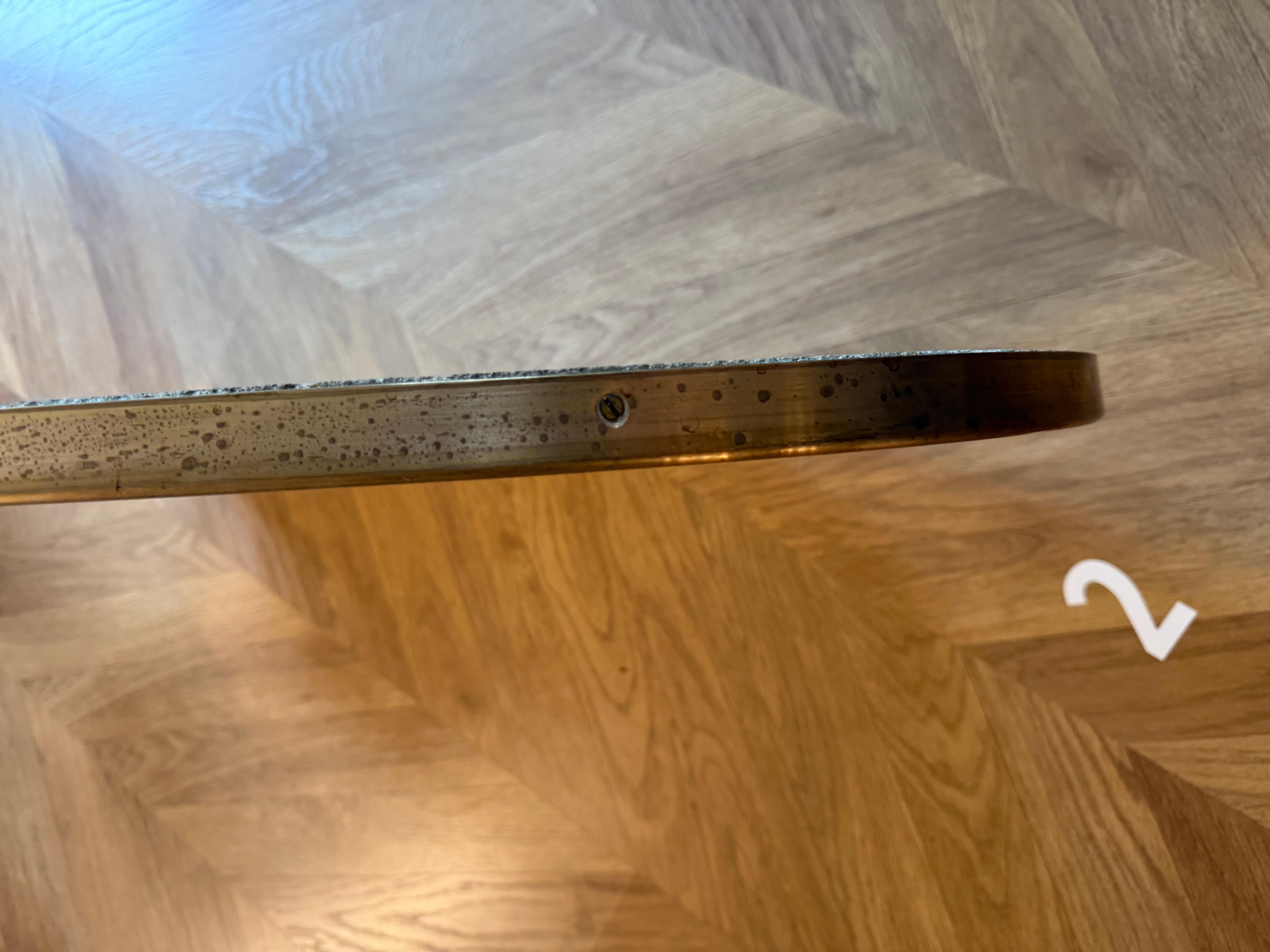 1950's Modernist Shaped Brass Wall Mirror , Gio Ponti Style en vente 13