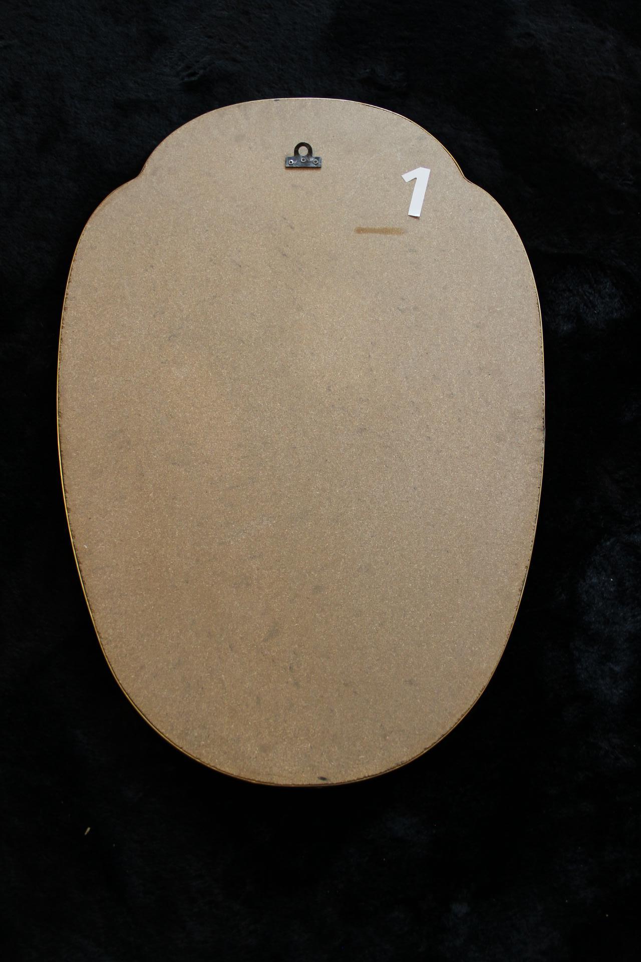 Laiton 1950's Modernist Shaped Brass Wall Mirror , Gio Ponti Style en vente