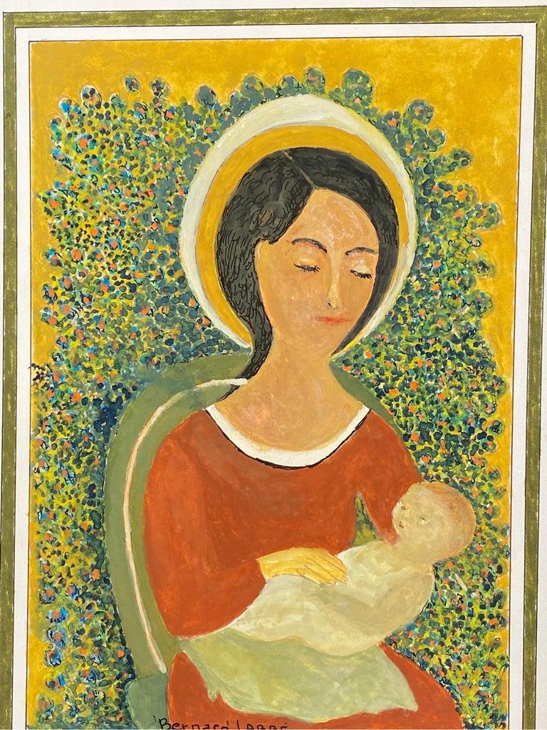 Mother and Child 
by Bernard Labbe (French mid 20th century), stamped verso
Original watercolour/gouache painting on paper.
Overall size: 12.75 x 9.75 inches.
condition: very good and ready to be enjoyed. 

Provenance: the artists atelier/