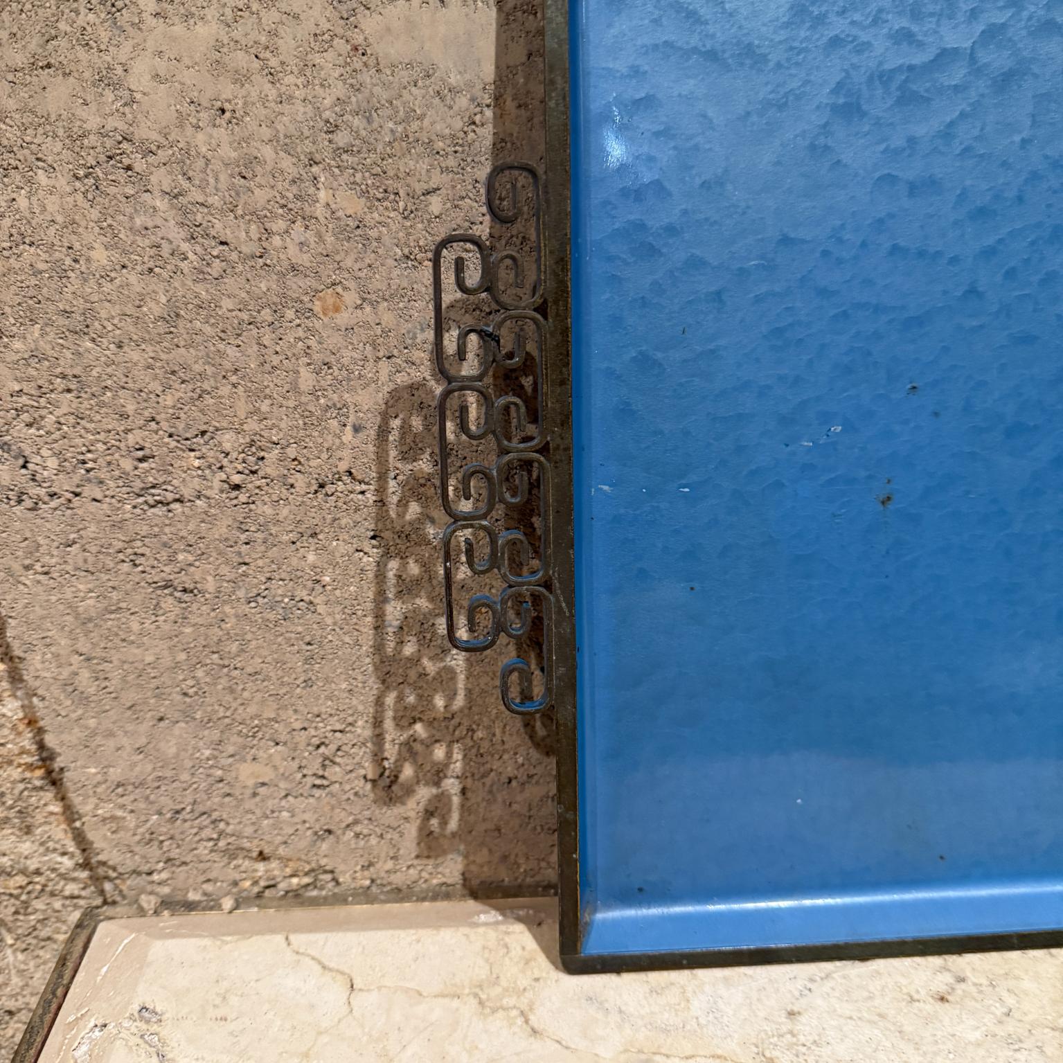 1950s Moiré Esmalte Kyes Bandeja de Esmalte Azul Pasadena Ca Moderno de mediados de siglo en venta