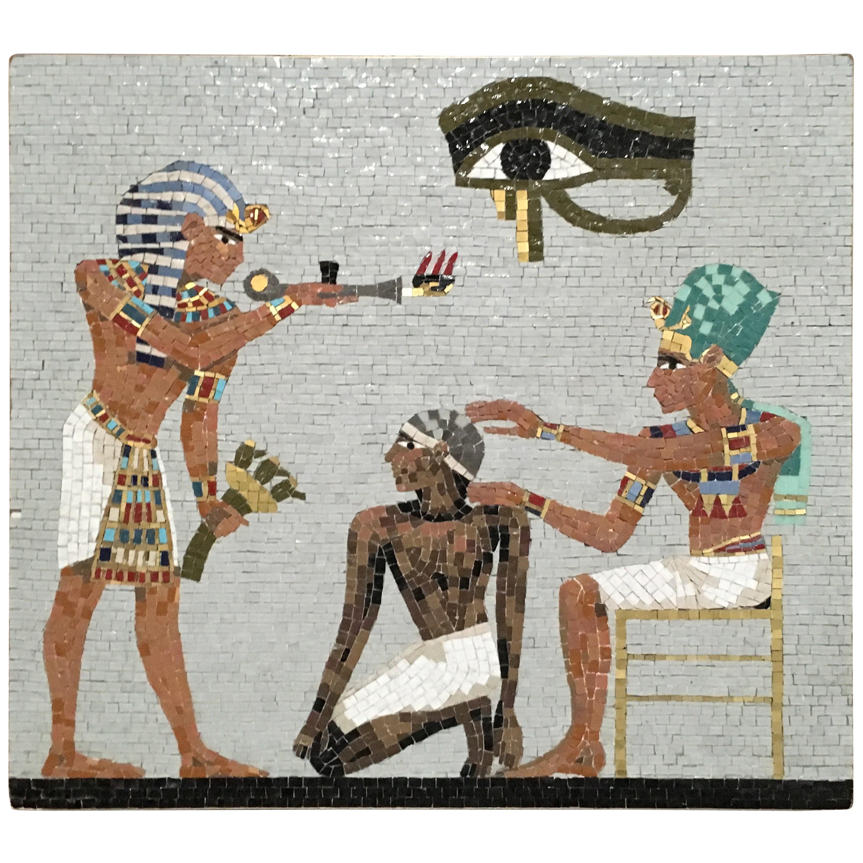 1950s Mosaic Egyptian Scene