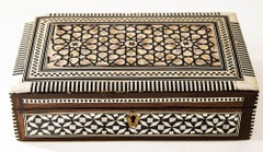 1950s Mosaic Mother of Pearl Inlaid Decorative Middle Eastern Islamic Box