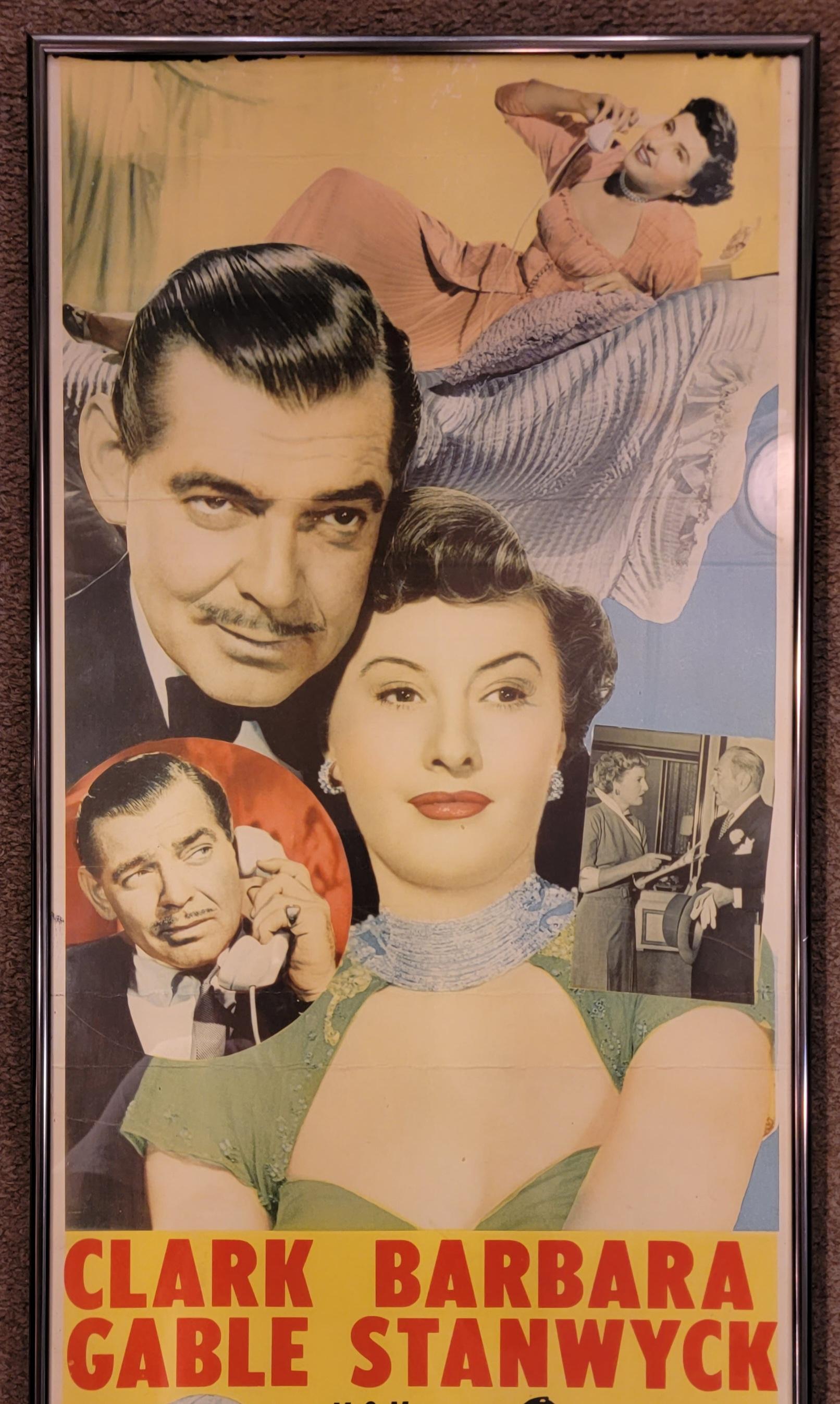 Late 20th Century 1950s Movie Poster for To Please a Lady, Framed